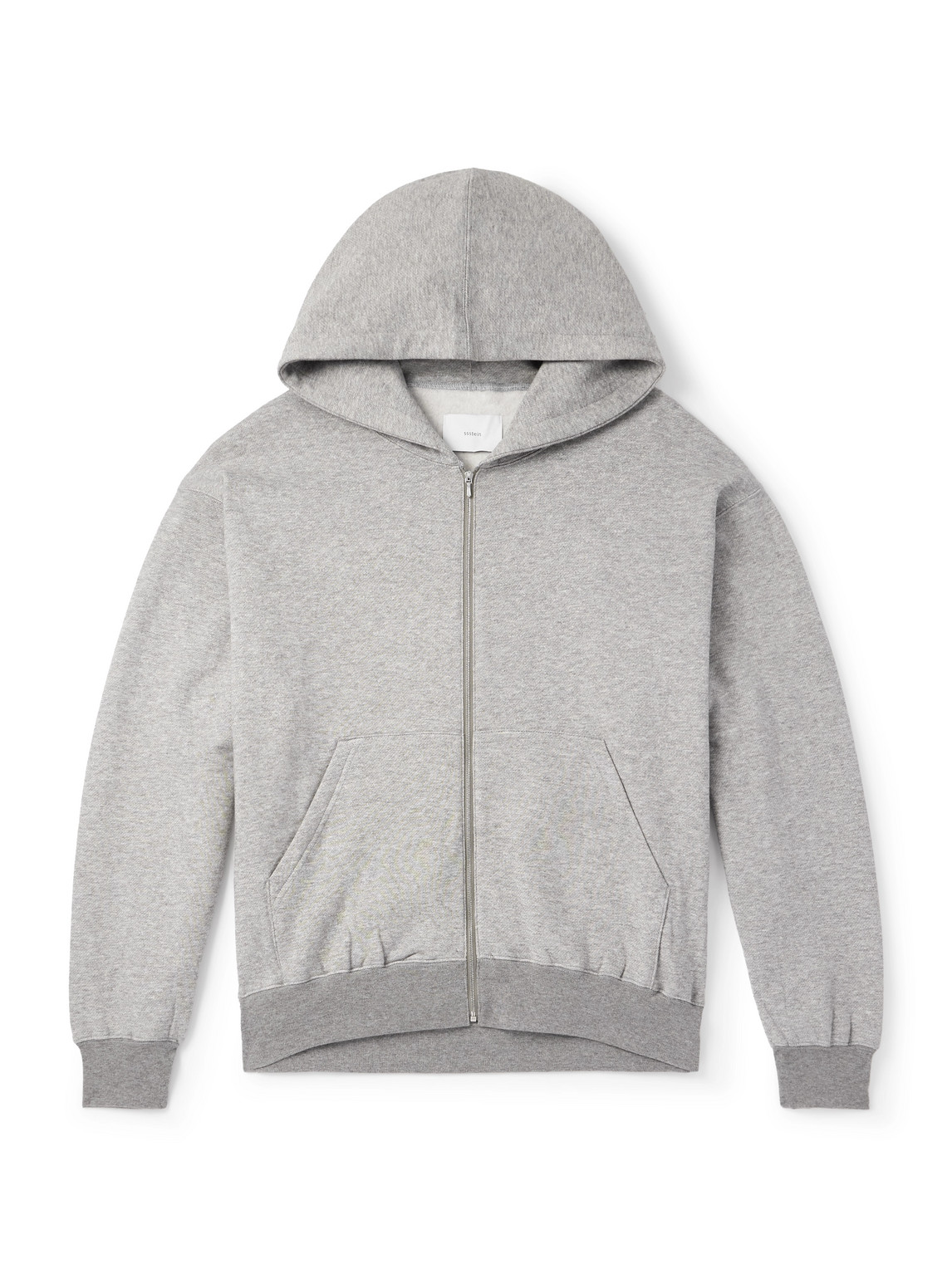 Ssstein Cotton And Yak-blend Jersey Zip-up Hoodie In Gray
