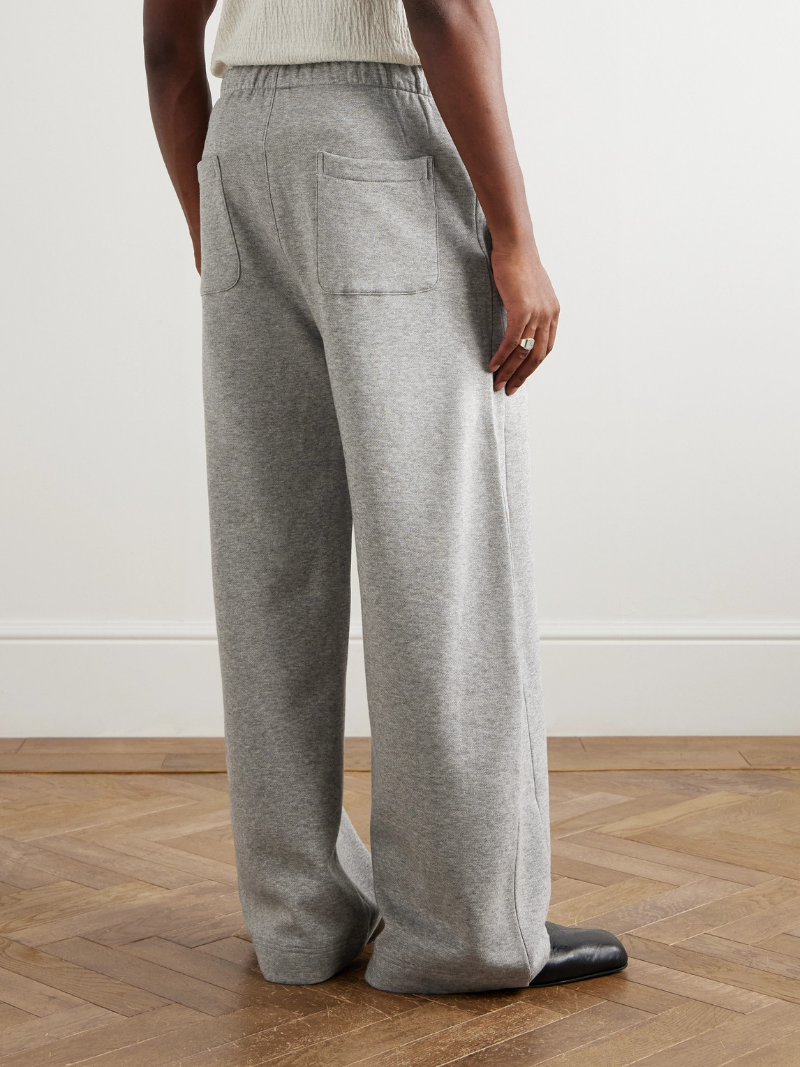 Ssstein Straight-leg Cotton And Yak-blend Jersey Sweatpants In Gray