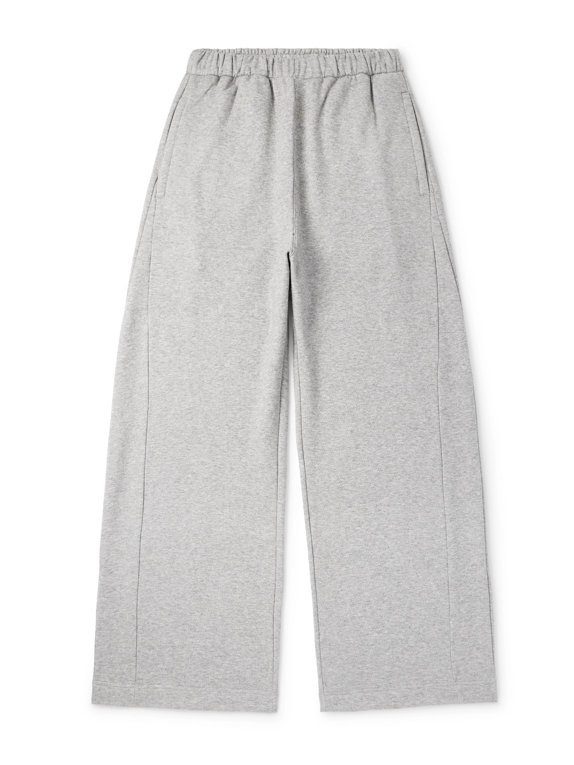 Ssstein Straight-leg Cotton And Yak-blend Jersey Sweatpants In Gray