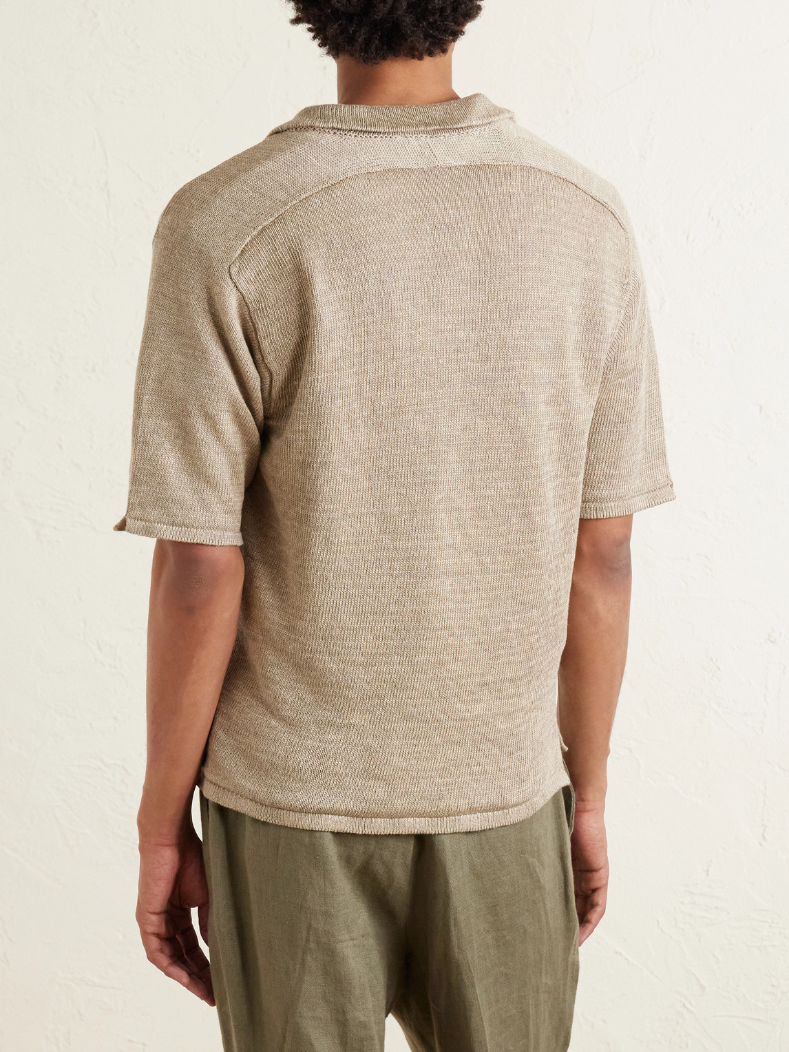  Inis Meáin - Linen Polo Shirt - Men - Neutrals - M 