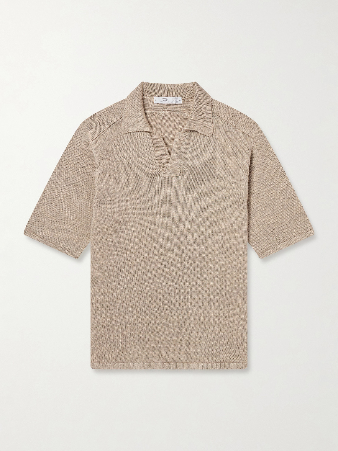 Inis Meain Linen Polo Shirt In Neutral