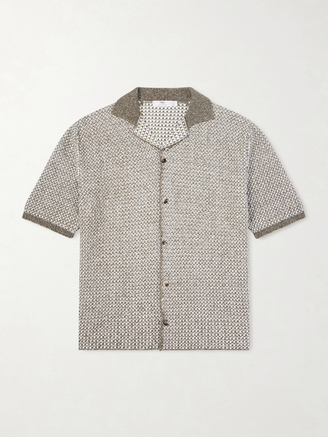 Inis Meain Tonnta Camp-collar Linen, Cotton And Cashmere-blend Shirt In Multi