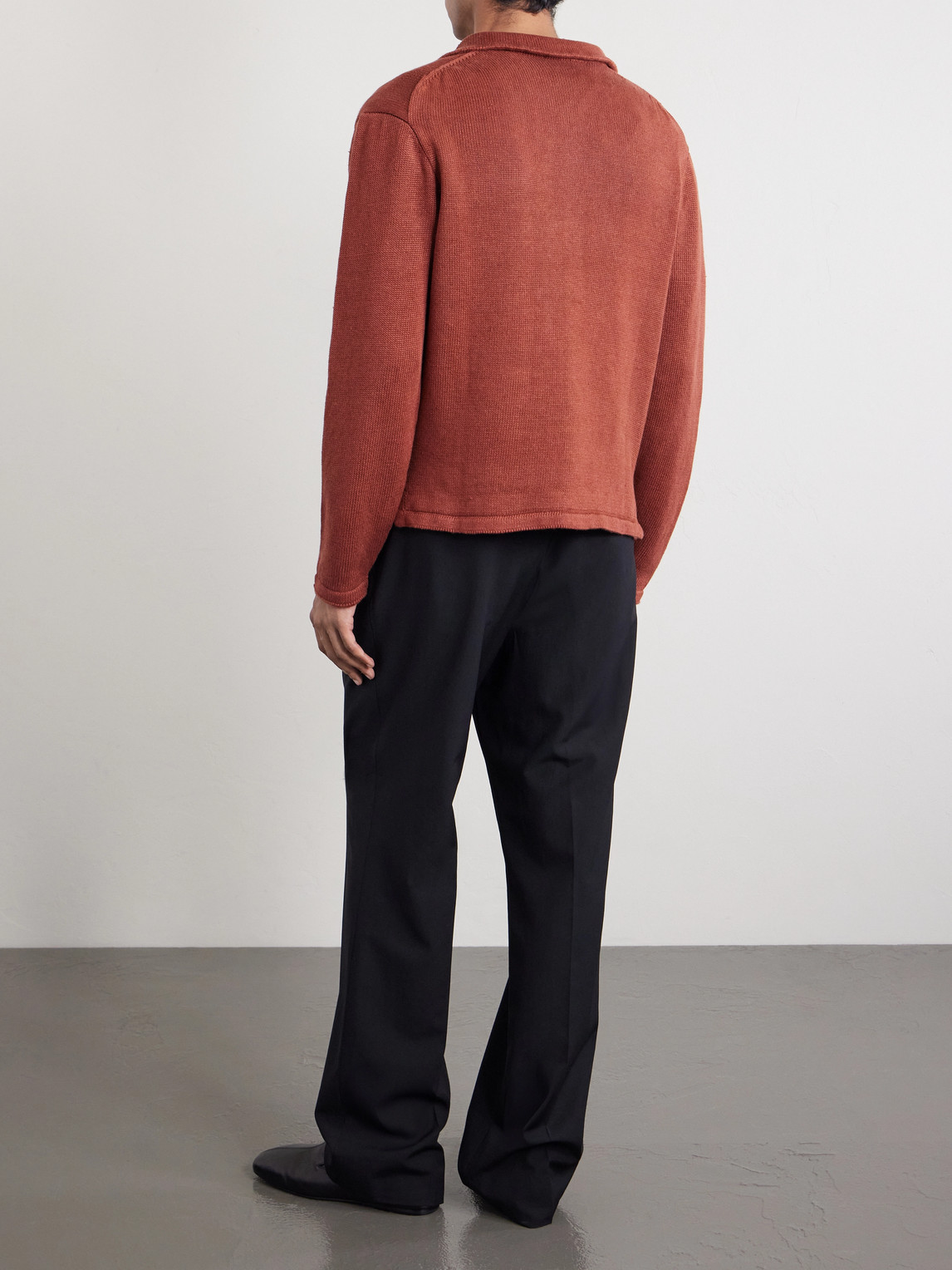  Inis Meáin - Pub Jacket Linen Cardigan - Men - Red - M 