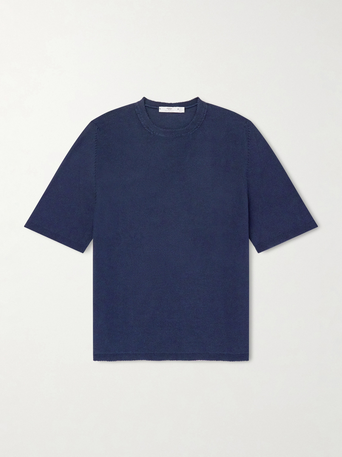 Inis Meain Linen And Cotton-blend T-shirt In Blue