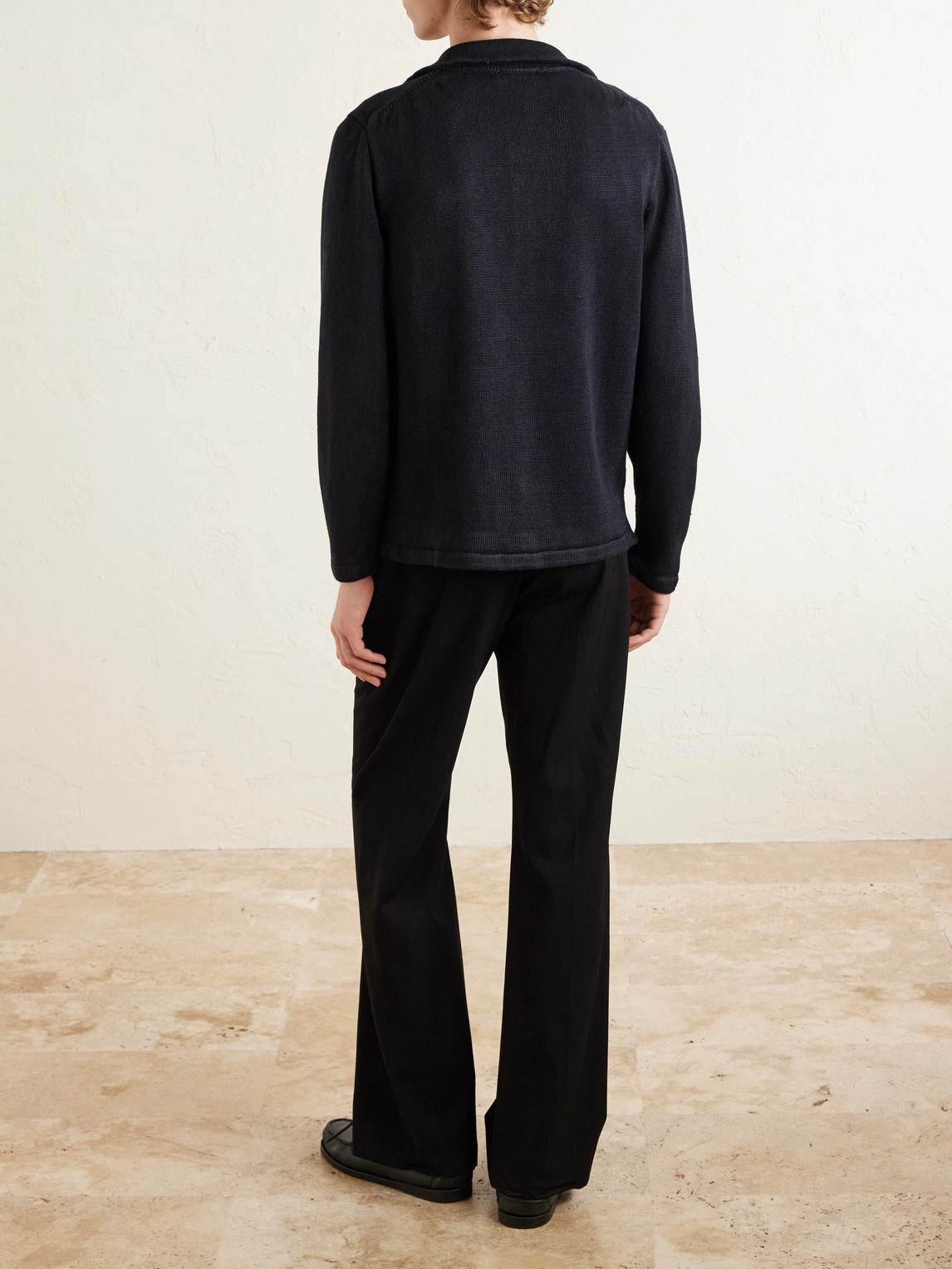  Inis Meáin - Linen Cardigan - Men - Black - S 