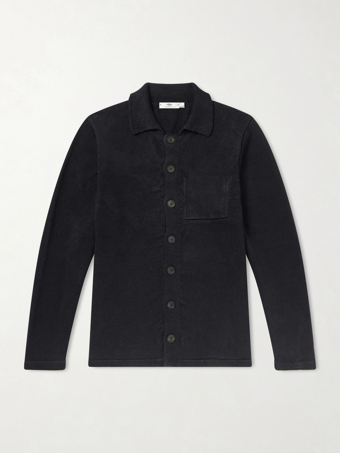 Inis Meain Linen Cardigan In Blue