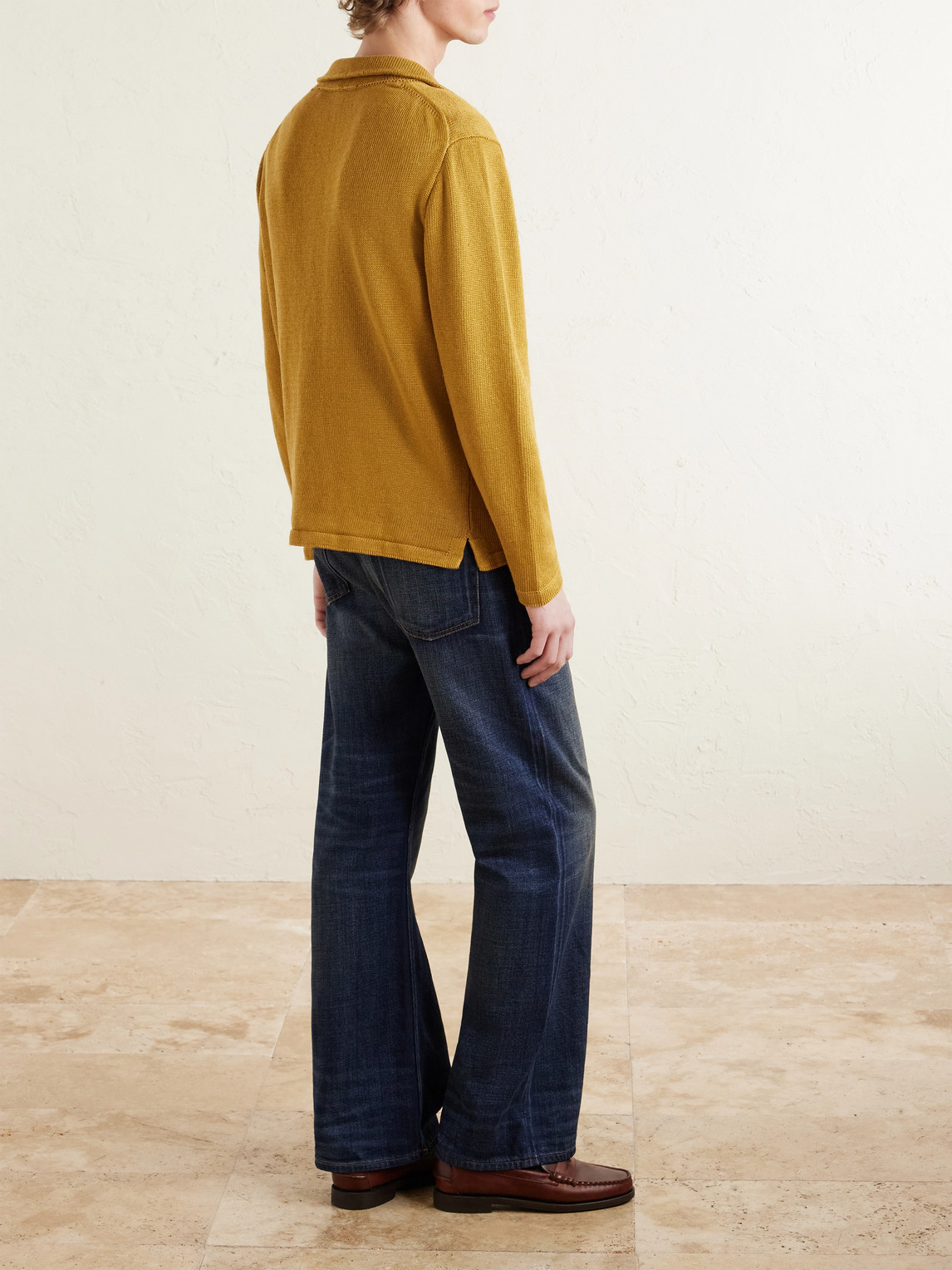  Inis Meáin - Linen Cardigan - Men - Yellow - S 