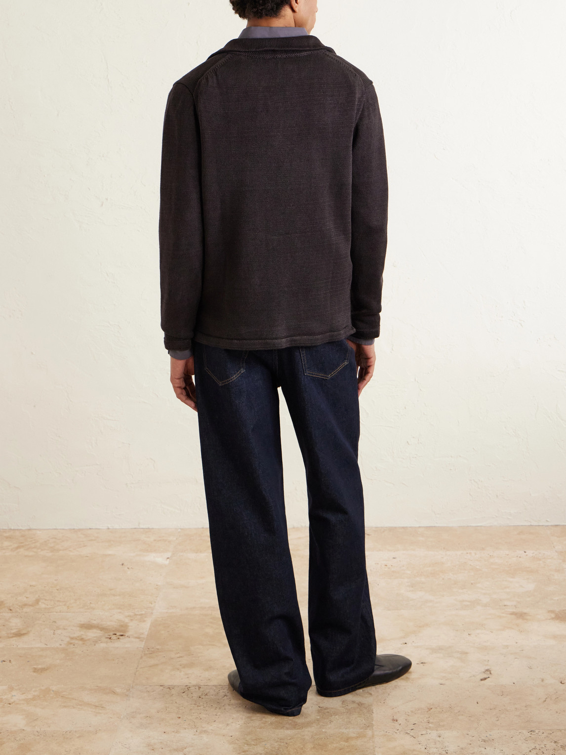  Inis Meáin - Linen Cardigan - Men - Brown - S 