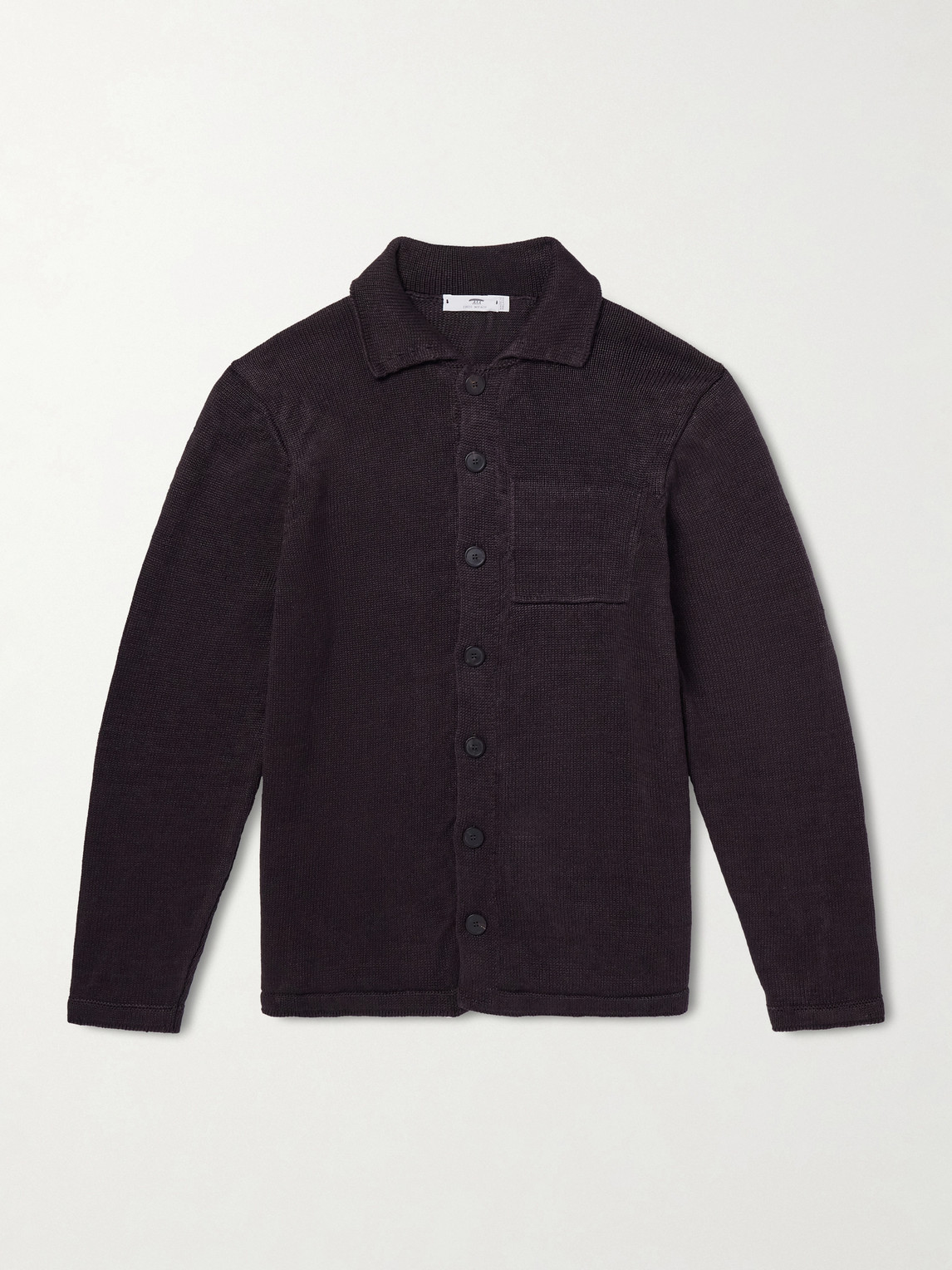 Inis Meain Linen Cardigan In Purple