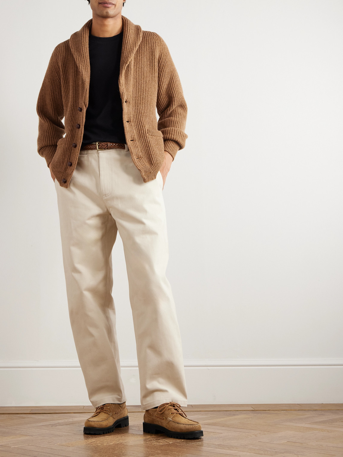 Slim-Fit Shawl-Collar Cardigan