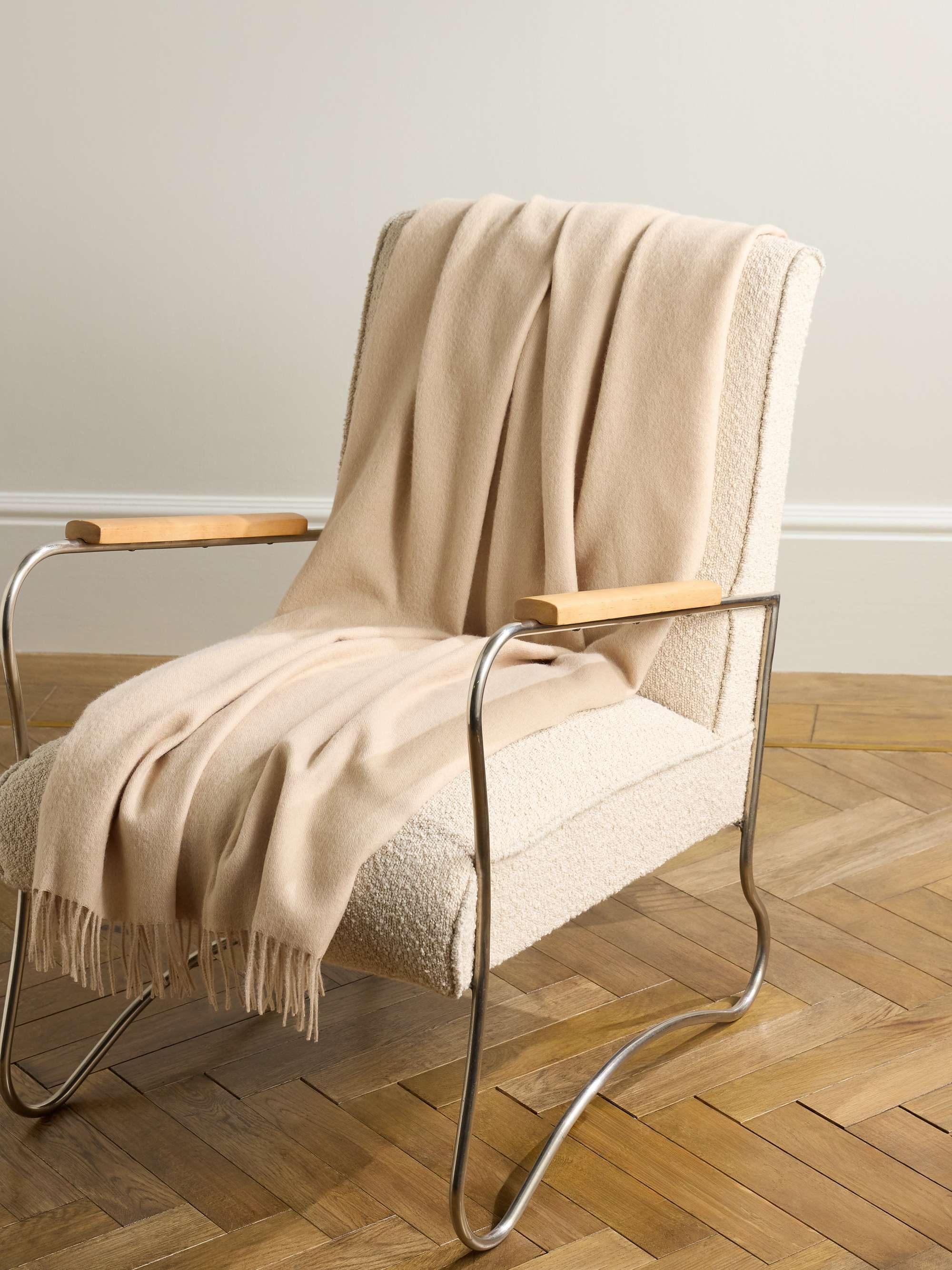 SOHO HOME Maria Fringed Baby Alpaca Throw