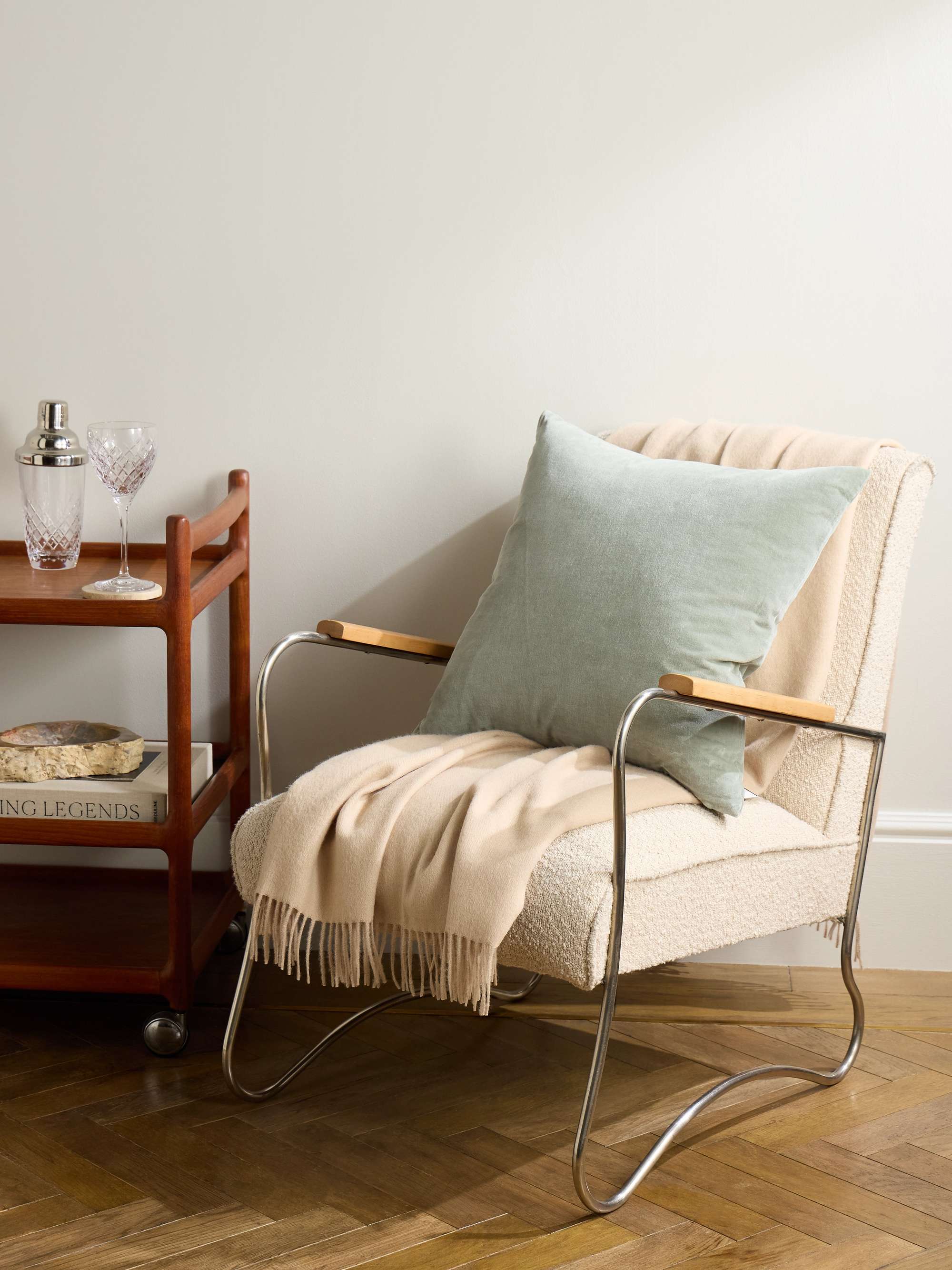 SOHO HOME Maria Fringed Baby Alpaca Throw