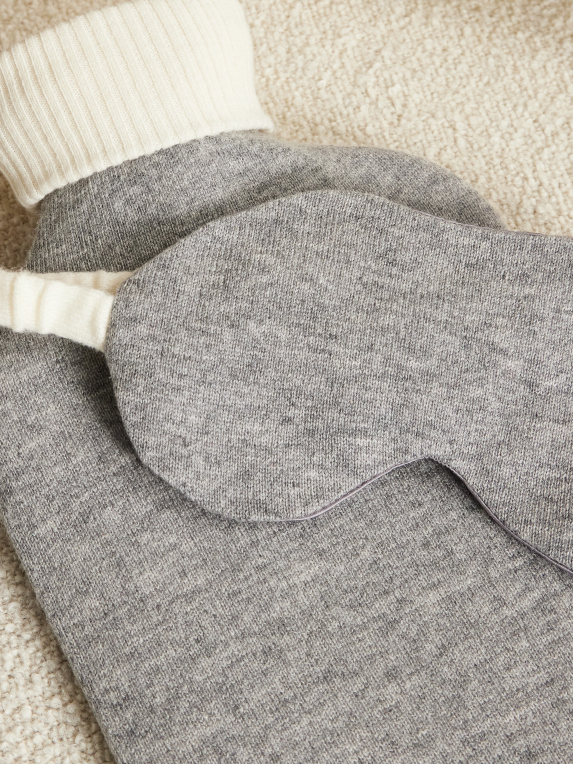  Allude - Wool And Cashmere-blend Hot Water Bottle Cover And Eye Mask Set - Men - Gray 