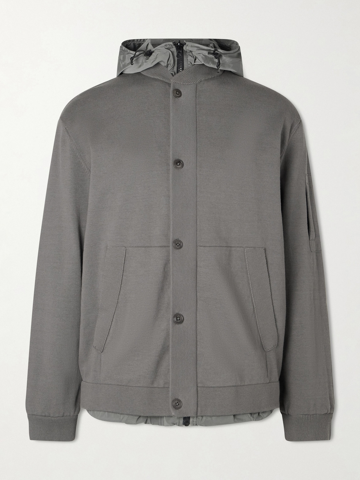 C.P. Company Reversible hell-Trimmed Logo-Appliquéd Cotton-Jersey Hooded Jacket - Men