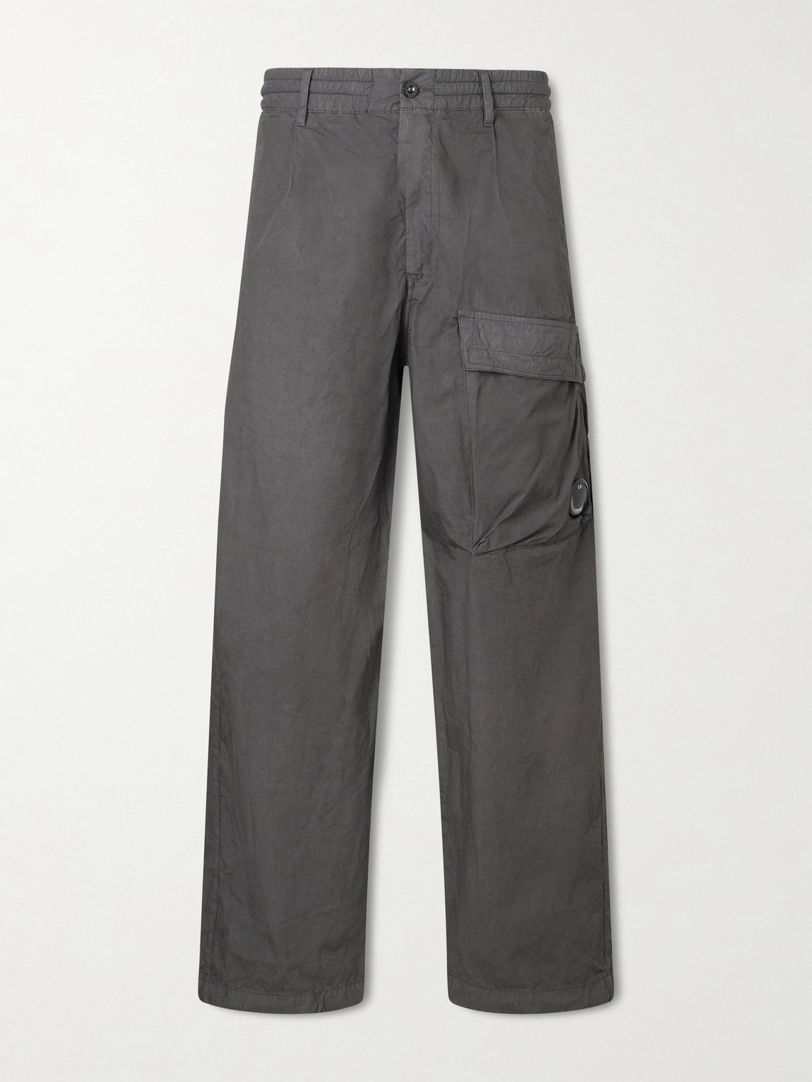 C.p. Company Straight-leg Logo-appliquéd Cotton Reps Cargo Trousers In Brown