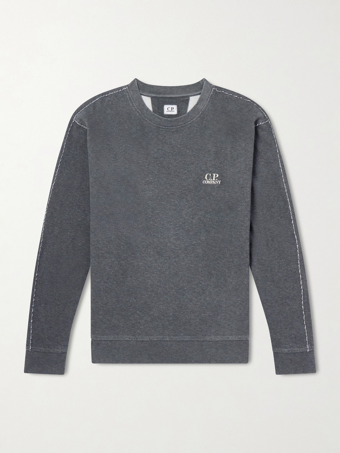 C.P. Company Logo-Embroidered Cotton-Jersey Sweatshirt - Men