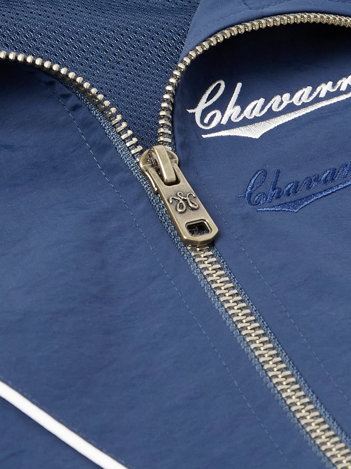 Willy Chavarria Bad Boy Logo-embroidered Printed Nylon Track Jacket In Blue