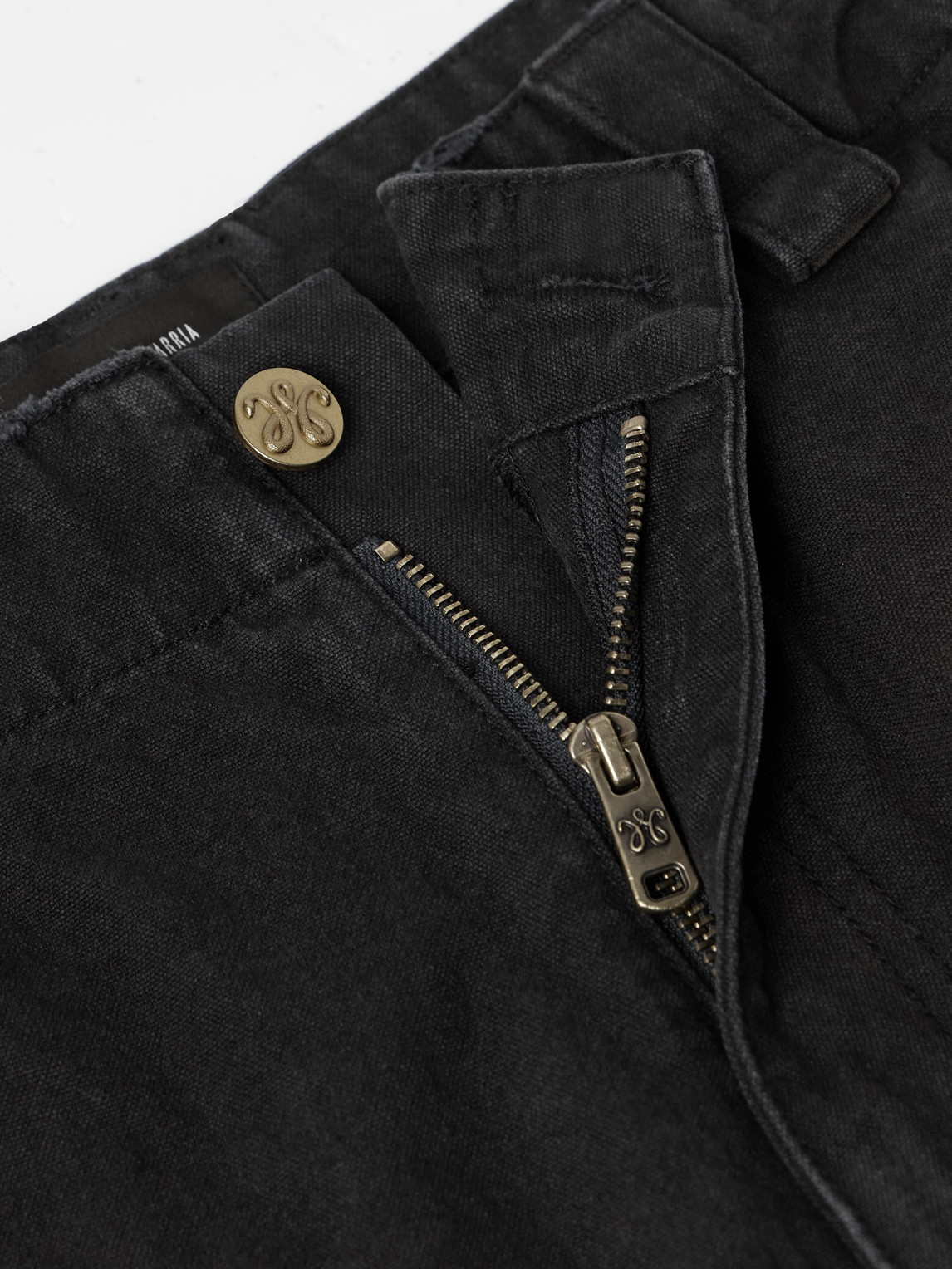 Willy Chavarria Toluca Oversized Wide-leg Distressed Cotton-canvas Trousers In Black