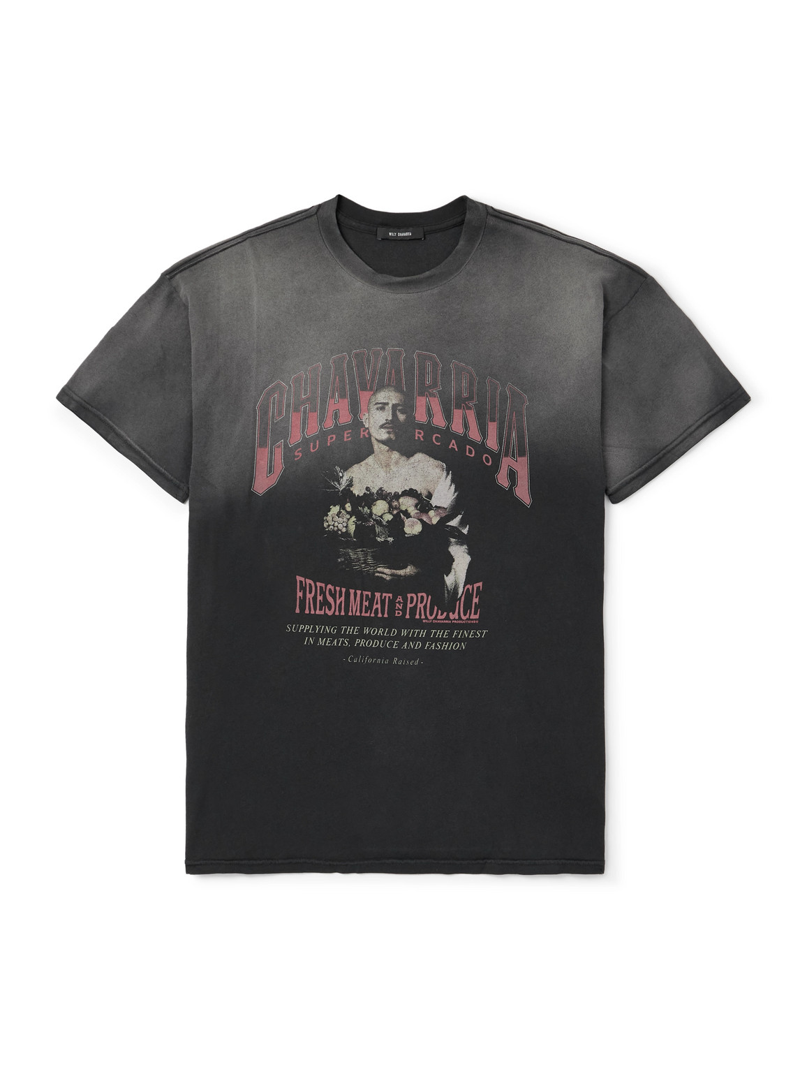 Willy Chavarria San Chachi Printed Cotton-jersey T-shirt In Black