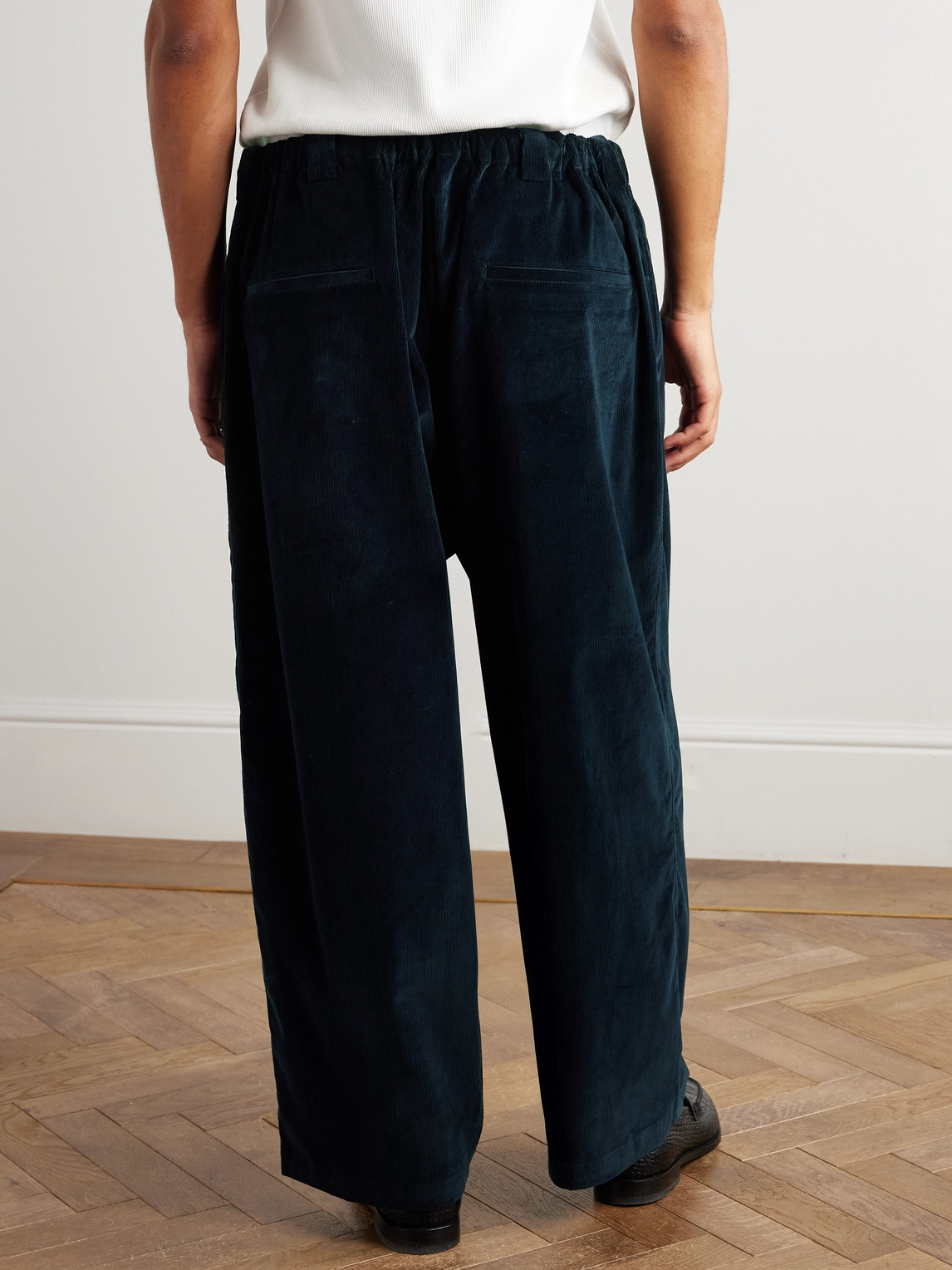 Willy Chavarria Toluca Wide-leg Cotton-blend Corduroy Trousers In Blue