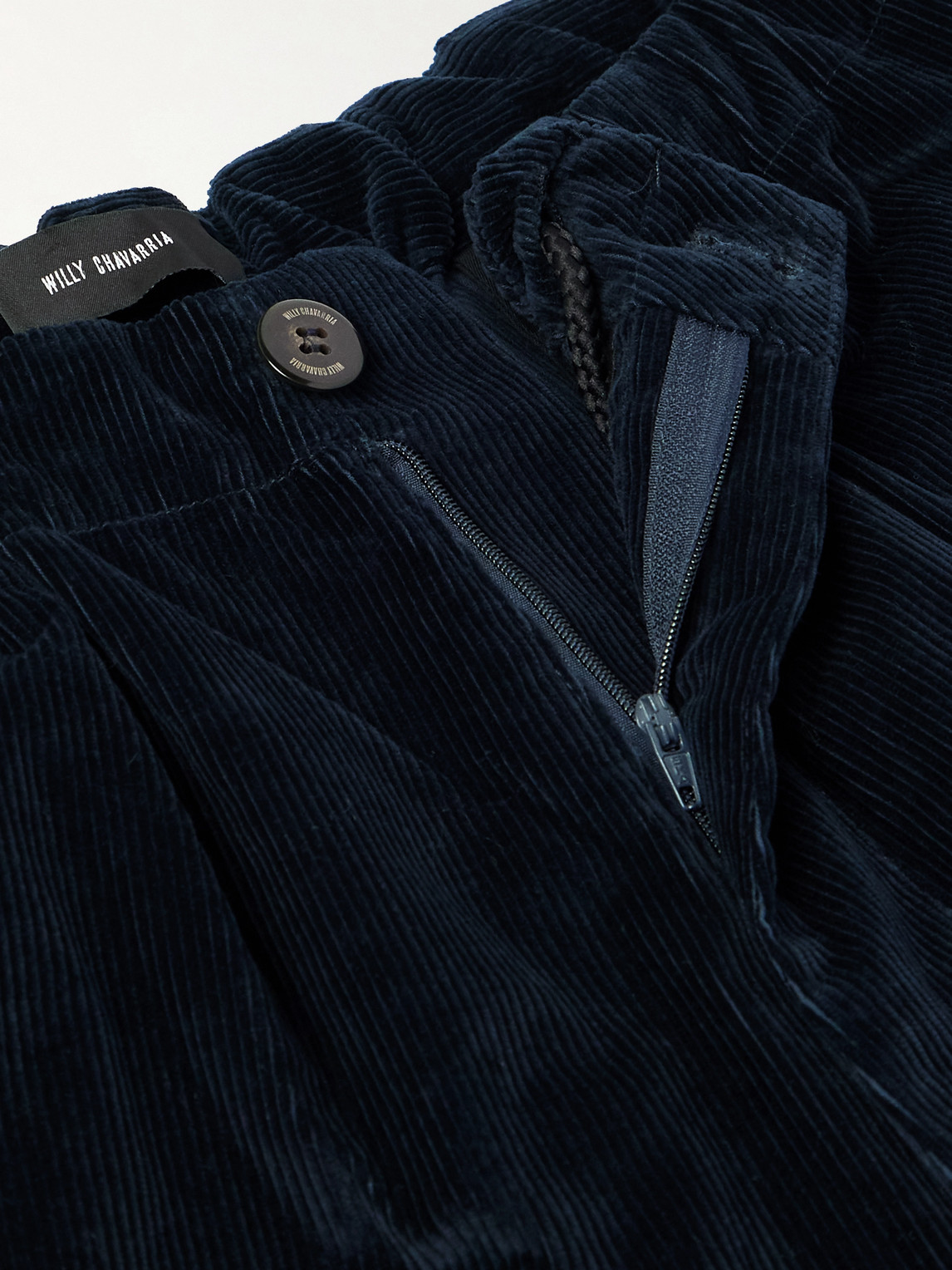 Willy Chavarria Toluca Wide-leg Cotton-blend Corduroy Trousers In Blue