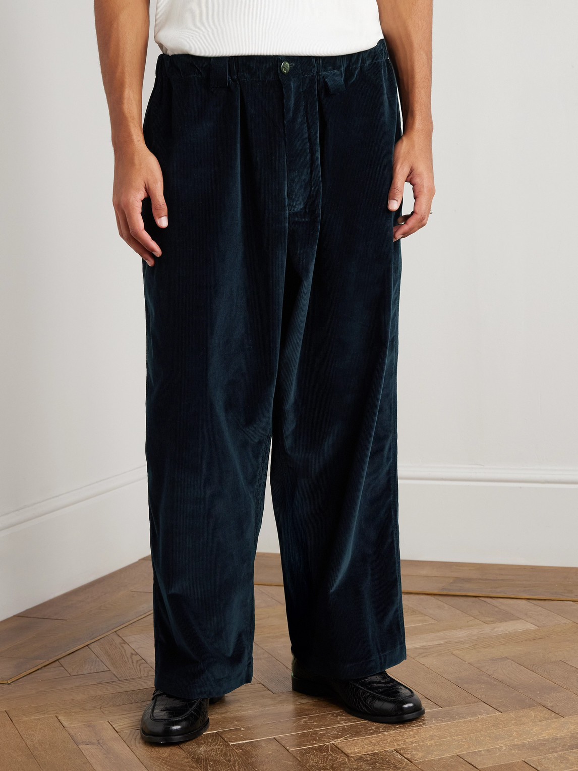 Willy Chavarria Toluca Wide-leg Cotton-blend Corduroy Trousers In Blue
