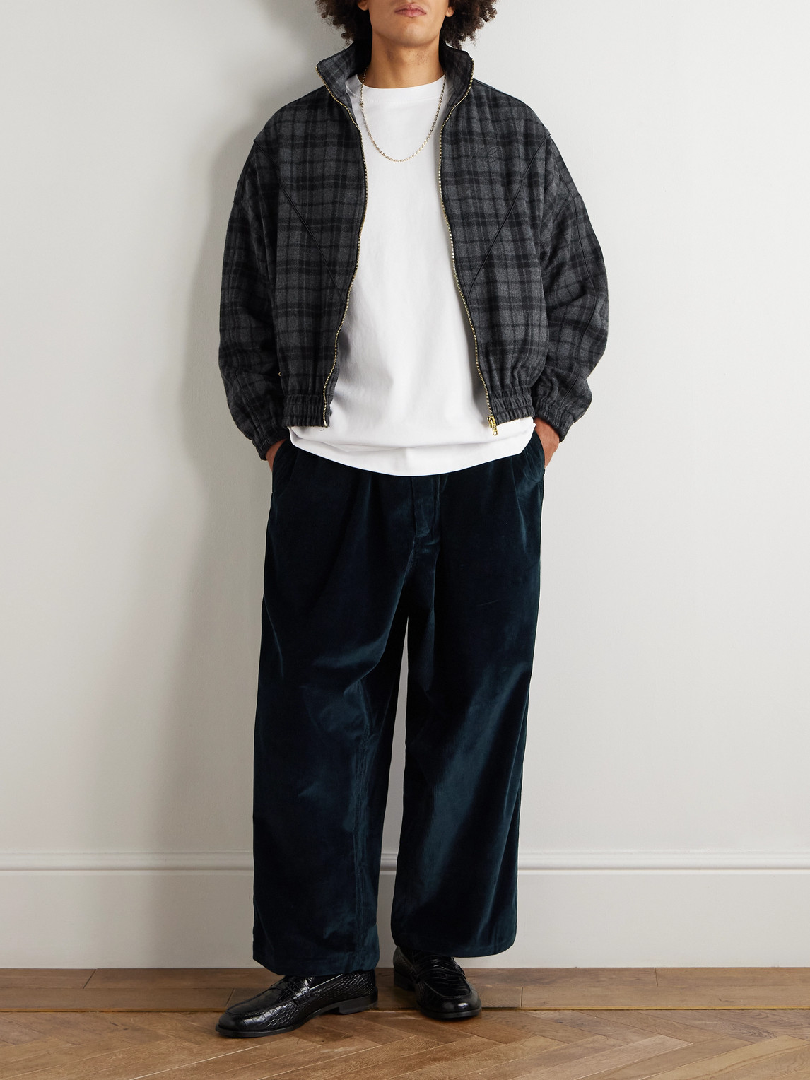 Willy Chavarria Toluca Wide-leg Cotton-blend Corduroy Trousers In Blue