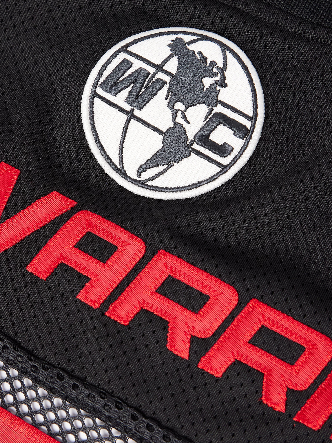 Willy Chavarria Willy Football Appliquéd Mesh T-shirt In Black