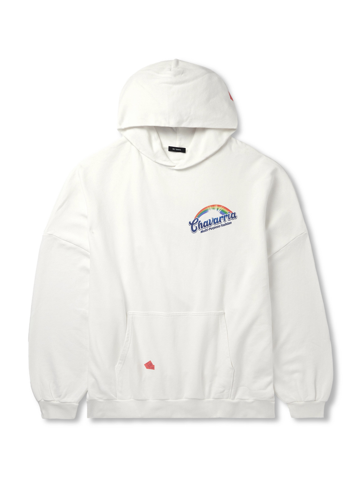 Willy Chavarria Fabuloso Hooligan Oversized Logo-print Cotton-jersey Hoodie In White