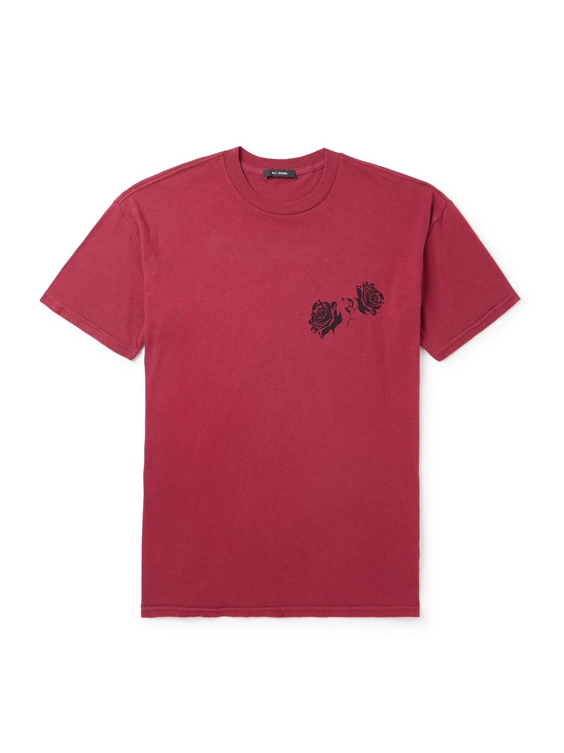 Willy Chavarria Proverb Easy Printed Cotton-jersey T-shirt In Red