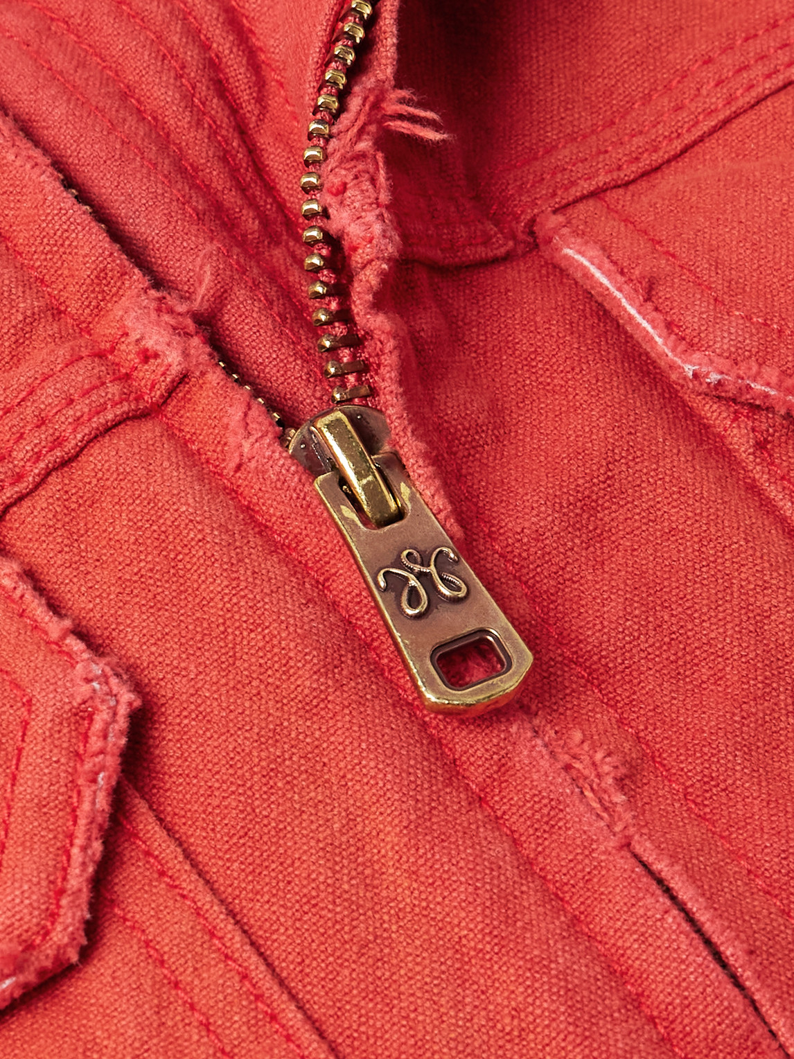 Willy Chavarria Stockton Cropped Logo-detailed Distressed Denim Jacket In Red