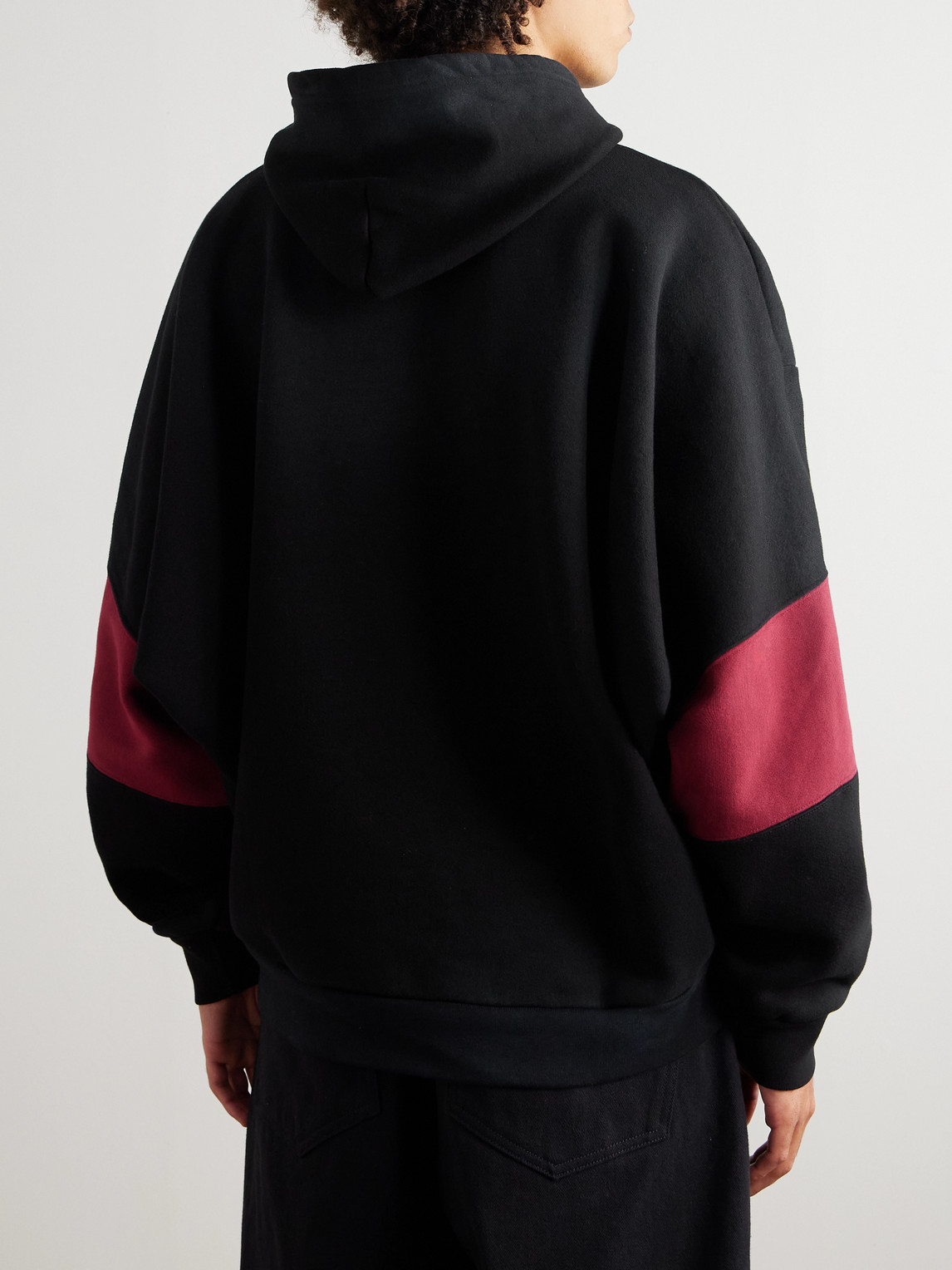 Willy Chavarria Casa De Chavarria Printed Cotton-jersey Hoodie In Black