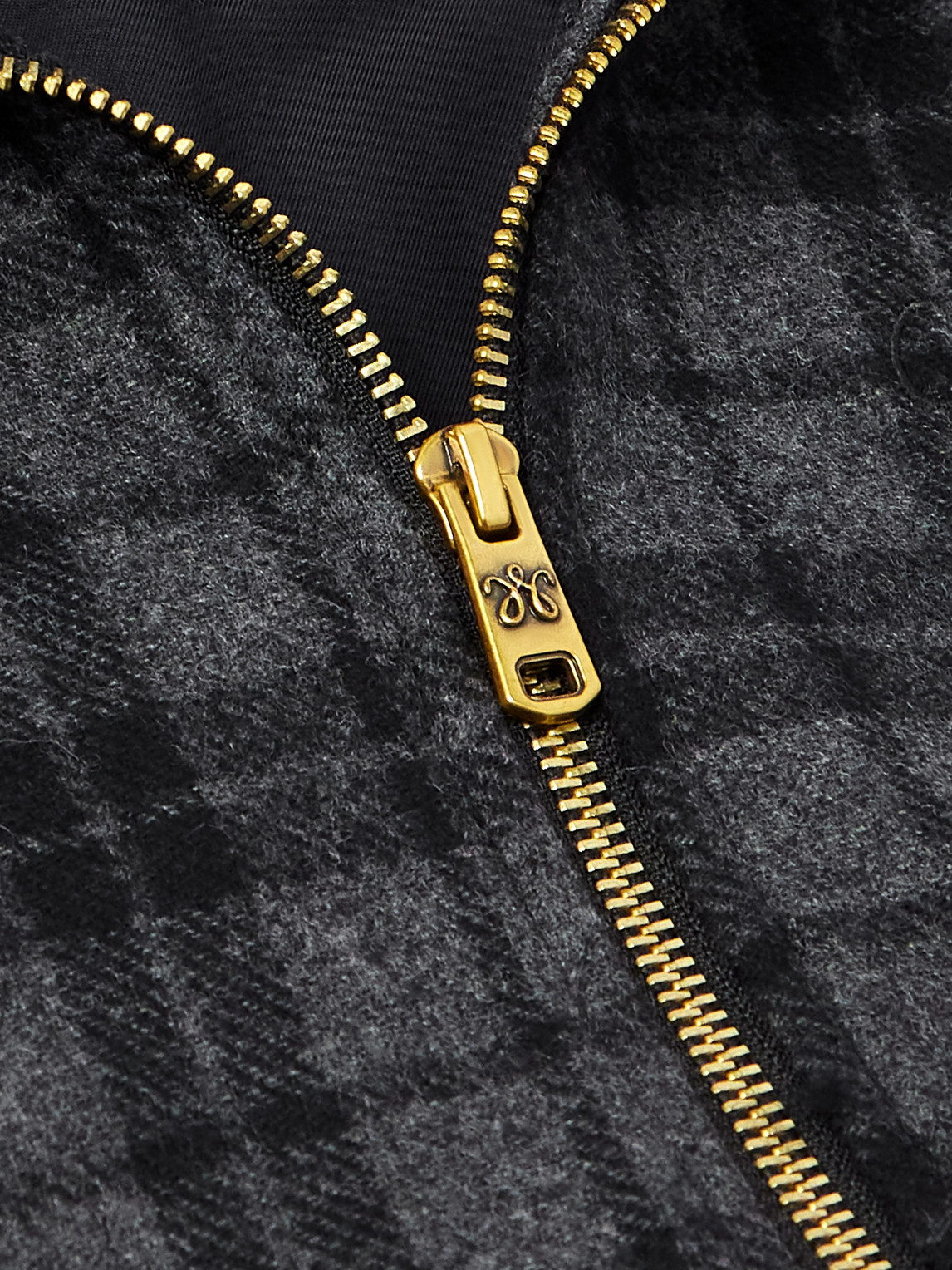 Willy Chavarria Ruff Rider Logo-embroidered Checked Wool-blend Jacket In Gray