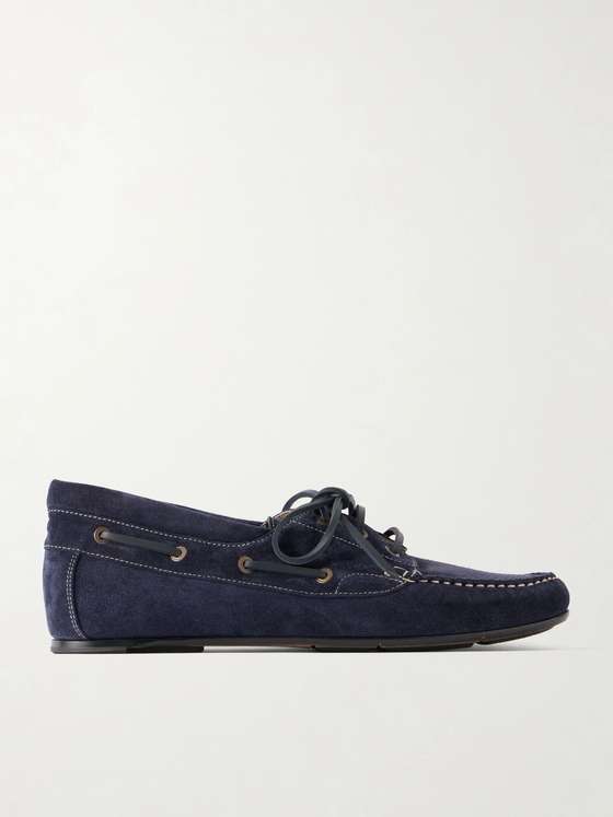 Manoloblahnik Marino Suede Boat Shoes