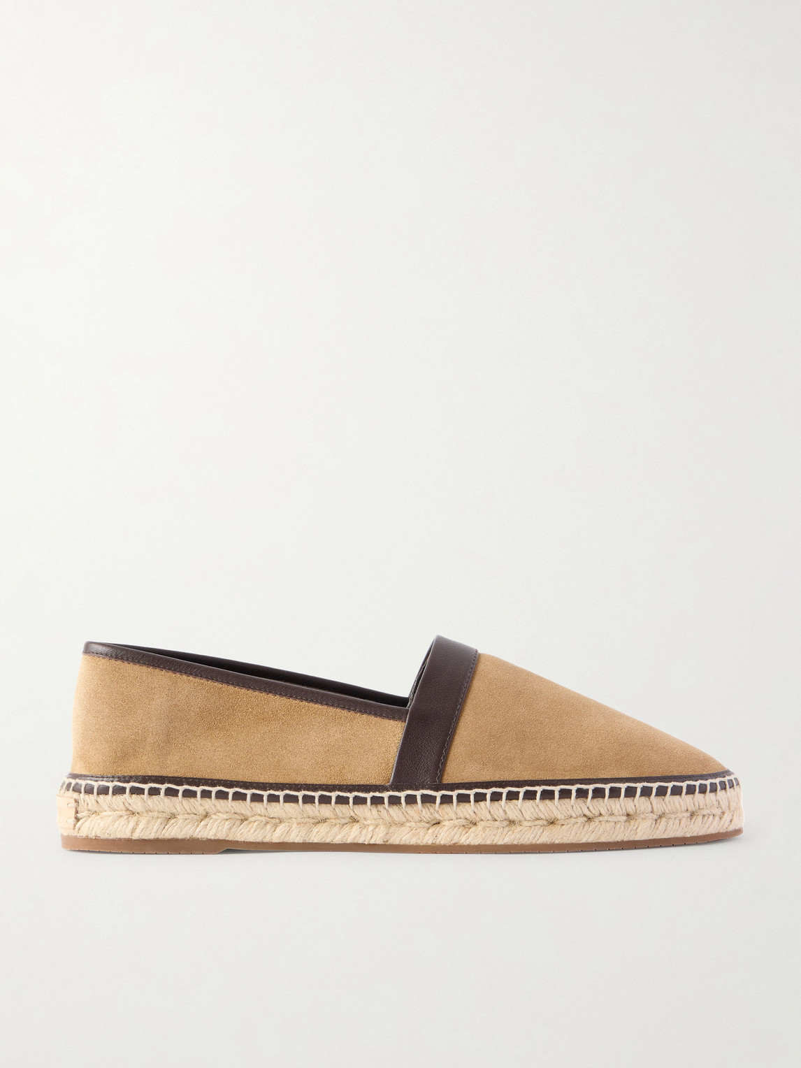 Manolo Blahnik – Nerano Leather-Trimmed Suede Espadrilles