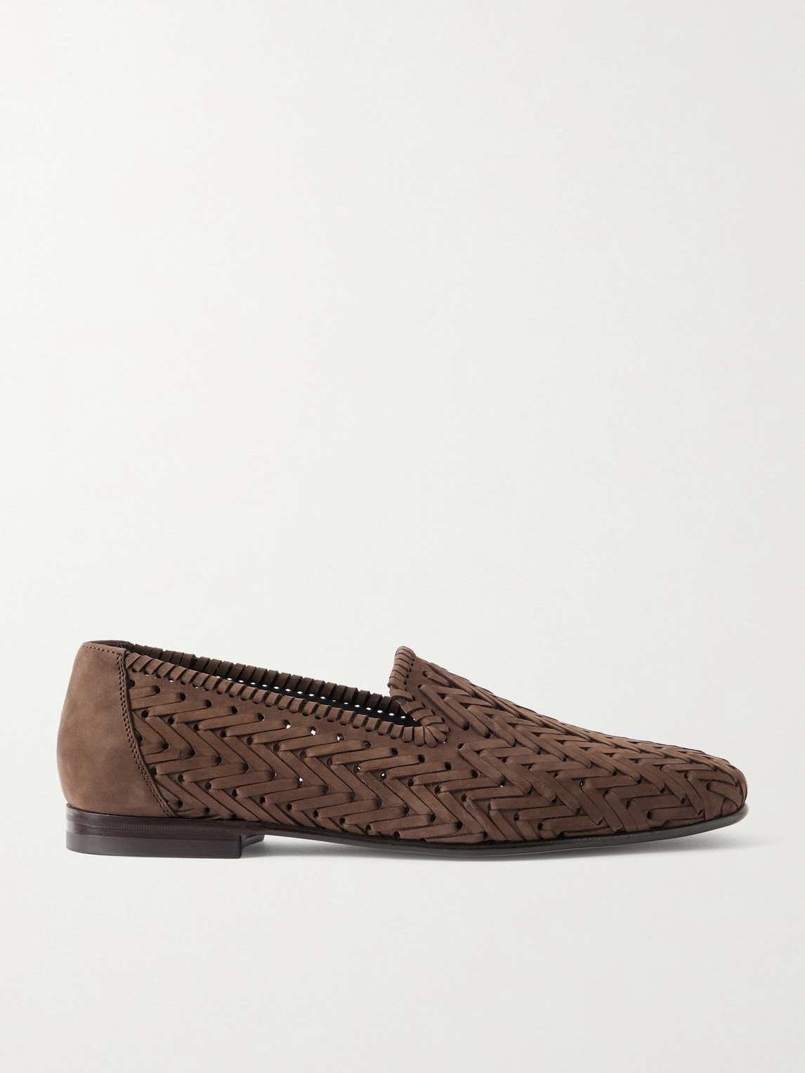 Manolo Blahnik – Mario Woven Suede Loafers