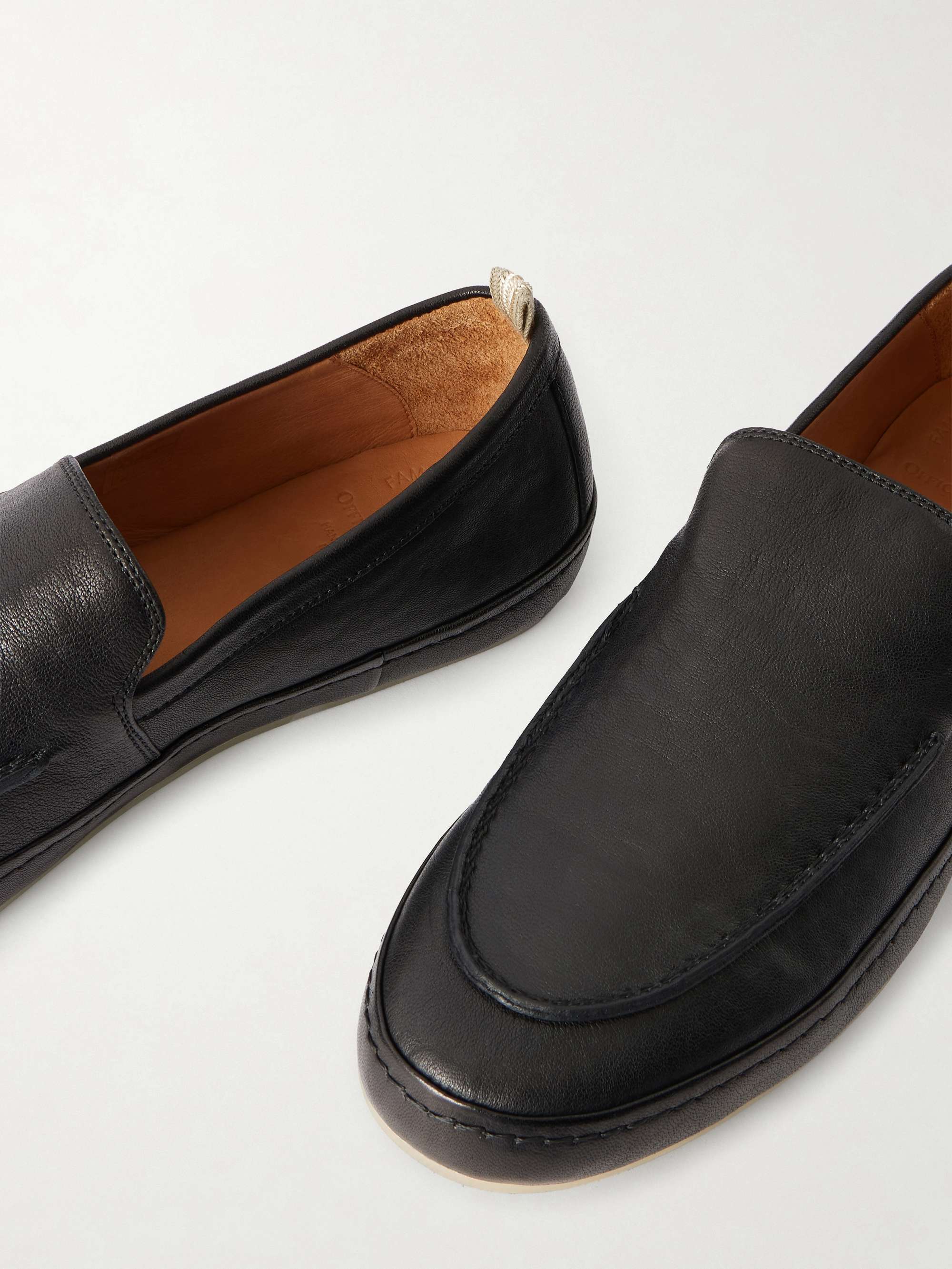 OFFICINE CREATIVE Line 001 Grained-Leather Loafers for Men | MR PORTER