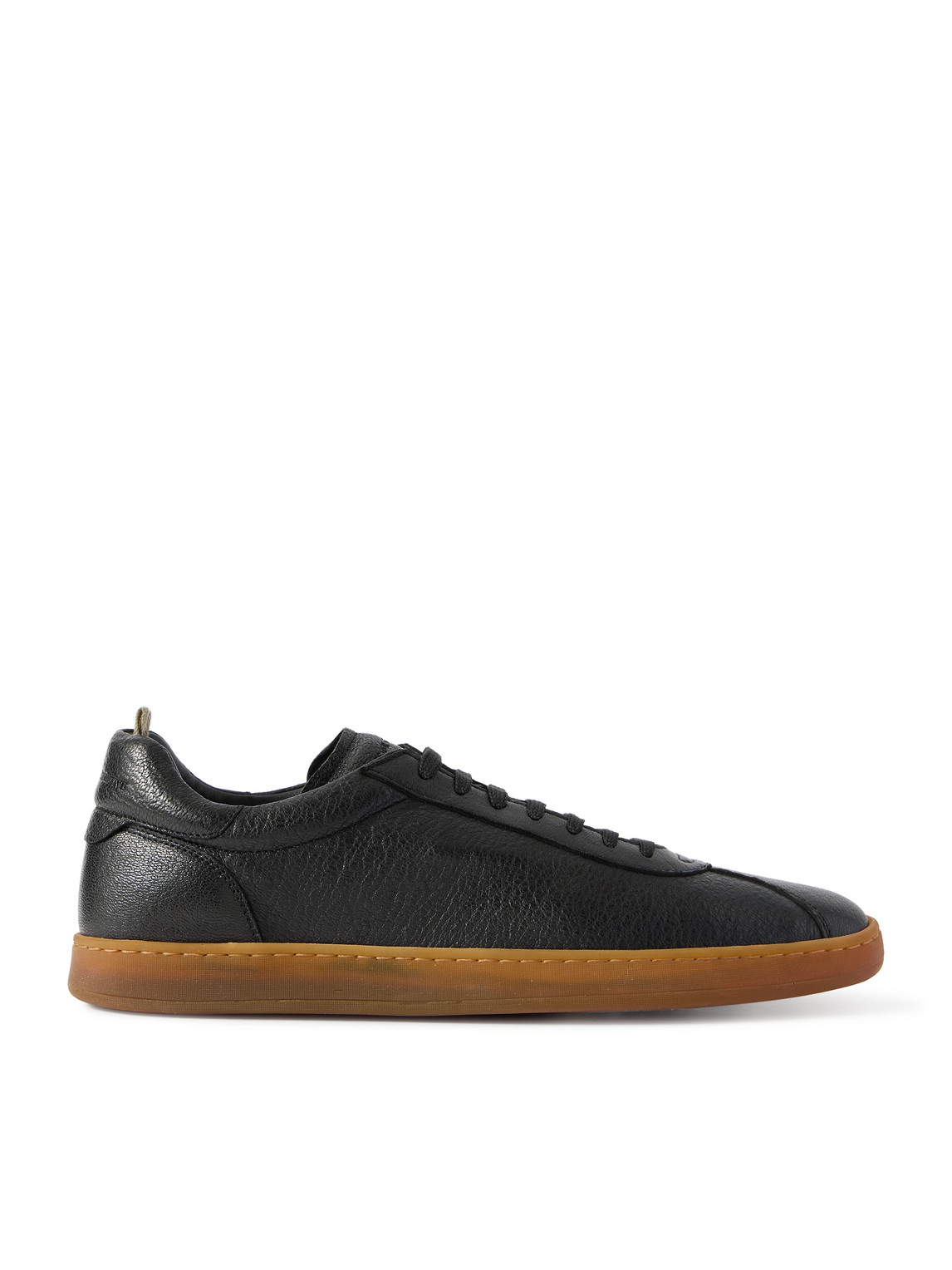 Officine Creative Halo 001 Full-grain Leather Sneakers In Black