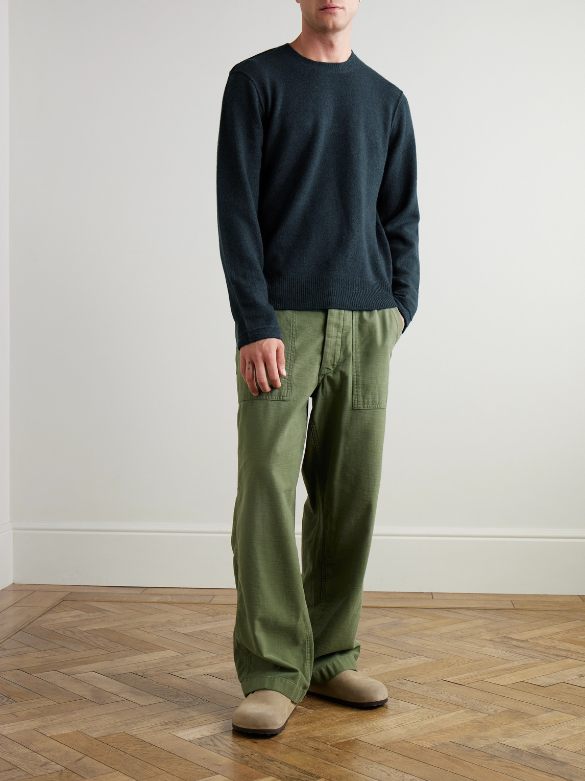 James Perse Cashmere Sweater In Blue