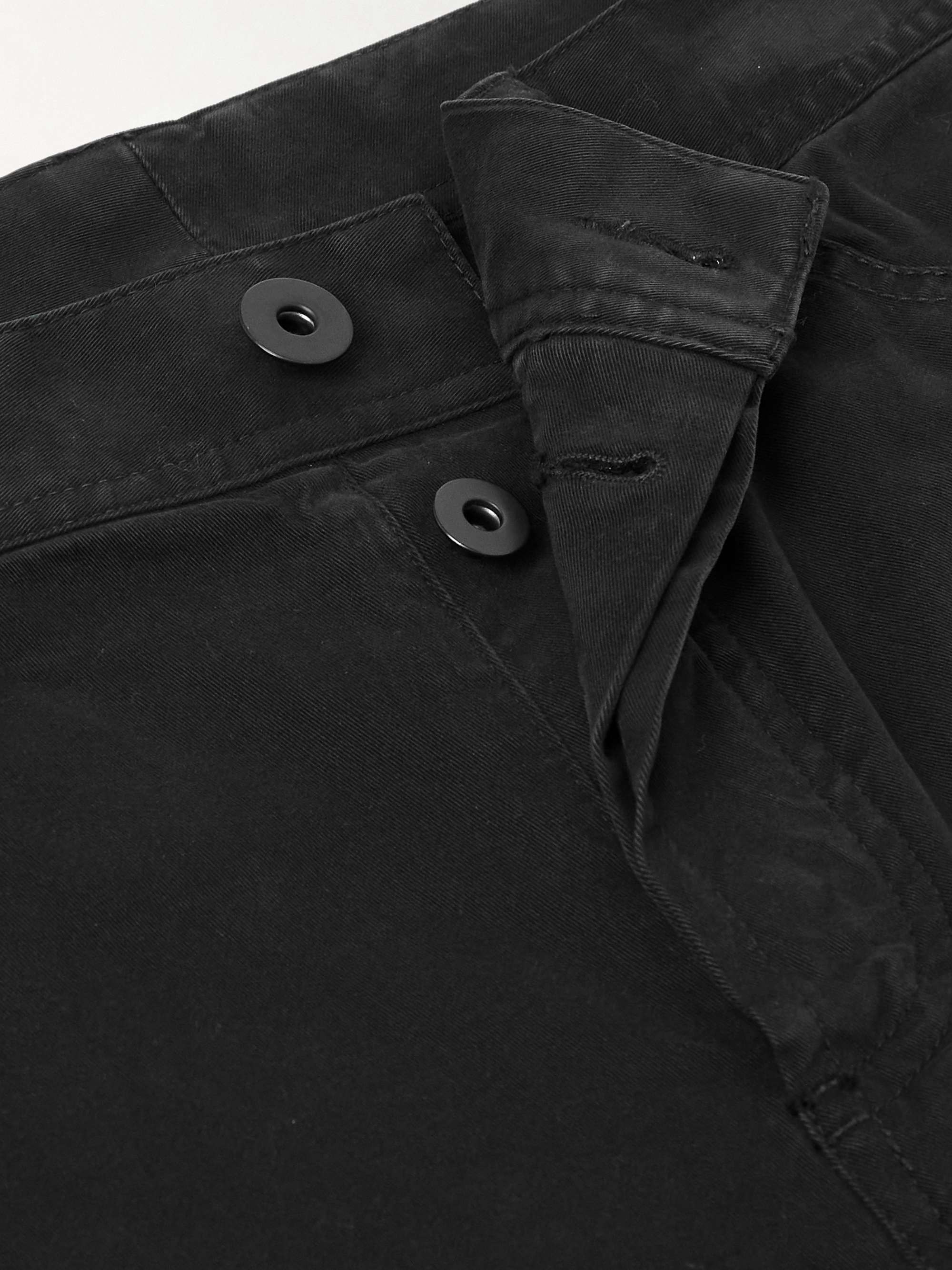 JAMES PERSE Straight-Leg Brushed Cotton-Blend Twill Trousers