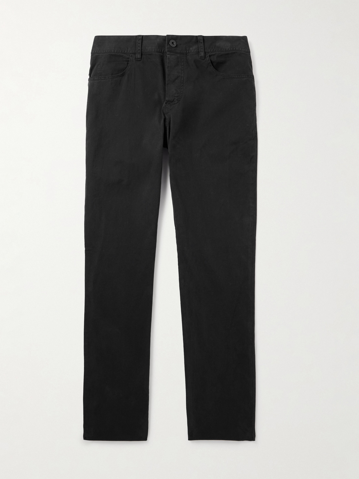 James Perse Straight-Leg Brushed Cotton-Blend Twill Trousers - Men