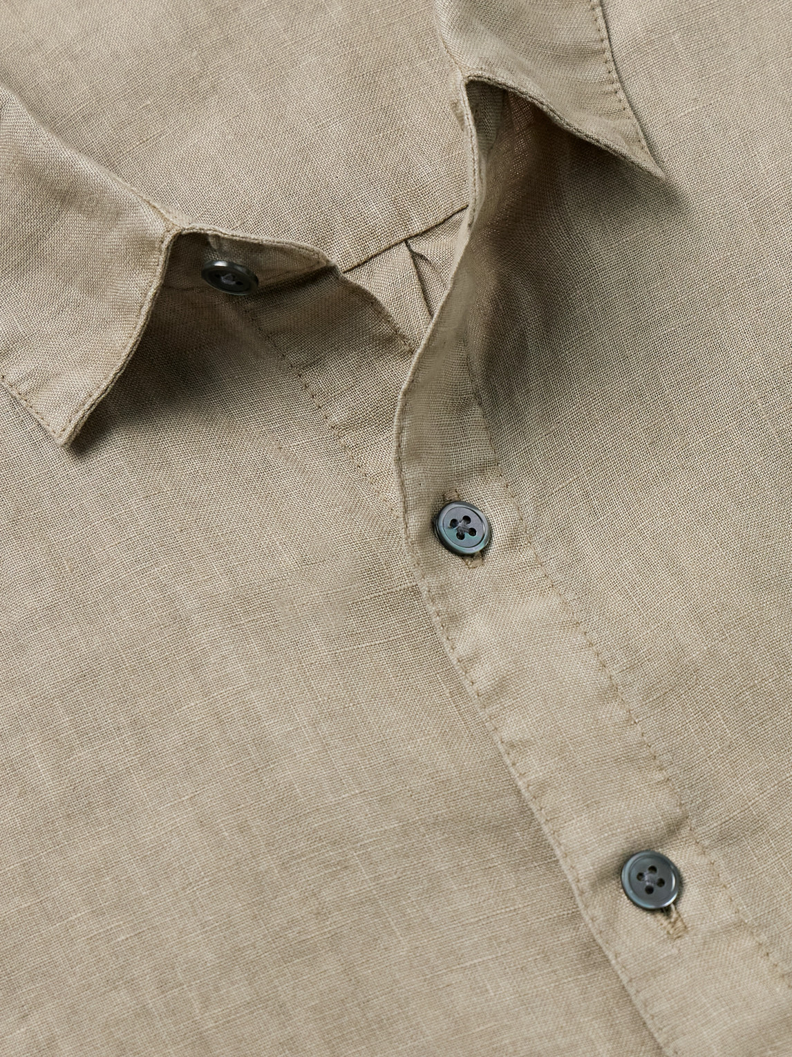 James Perse Garment-dyed Linen Shirt In Green
