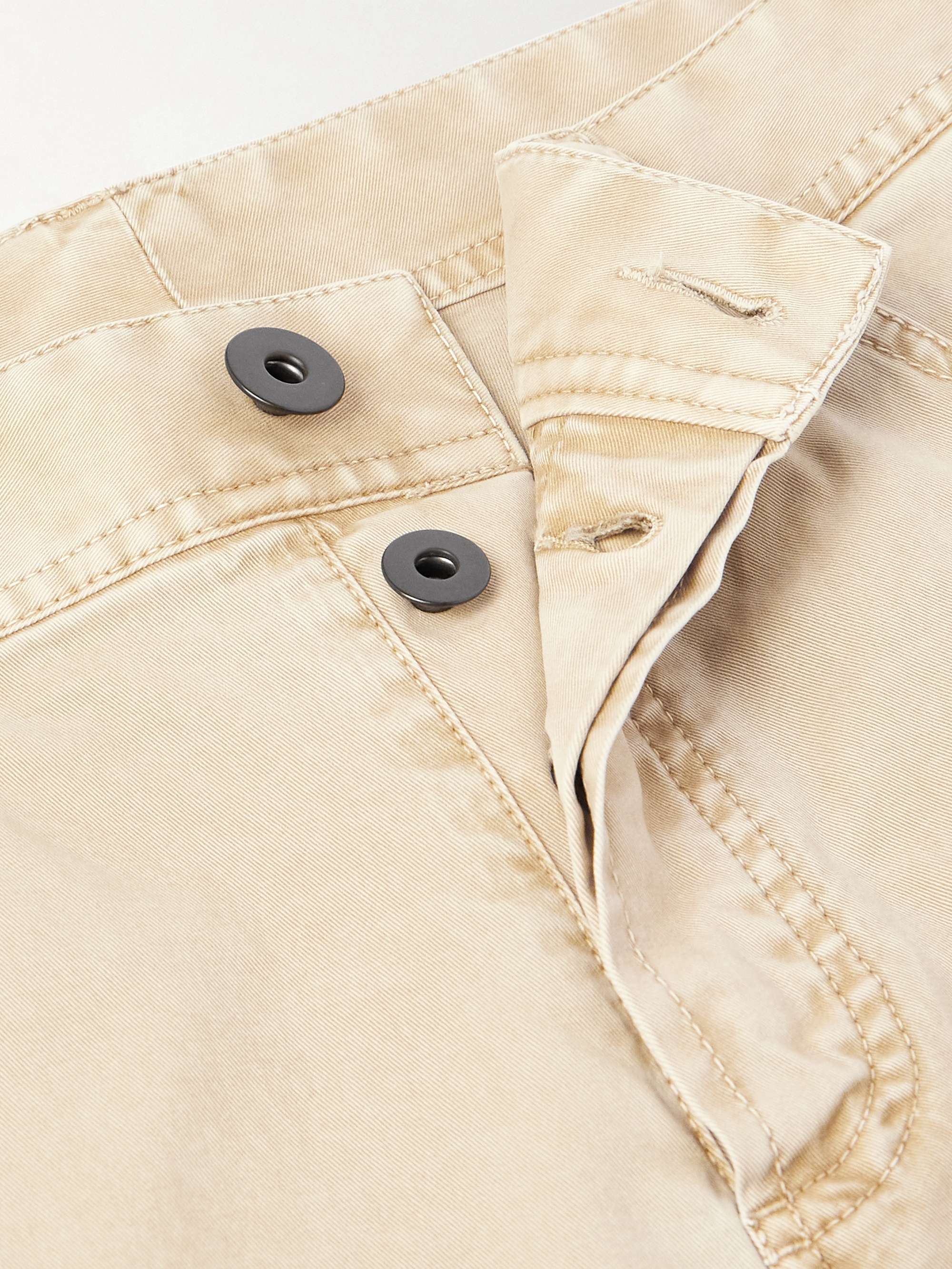 JAMES PERSE Straight-Leg Brushed Cotton-Blend Twill Trousers