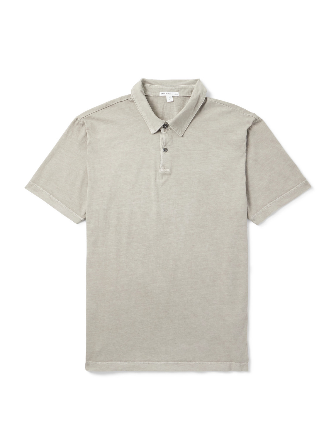 James Perse Supima Cotton-jersey Polo Shirt In Gray
