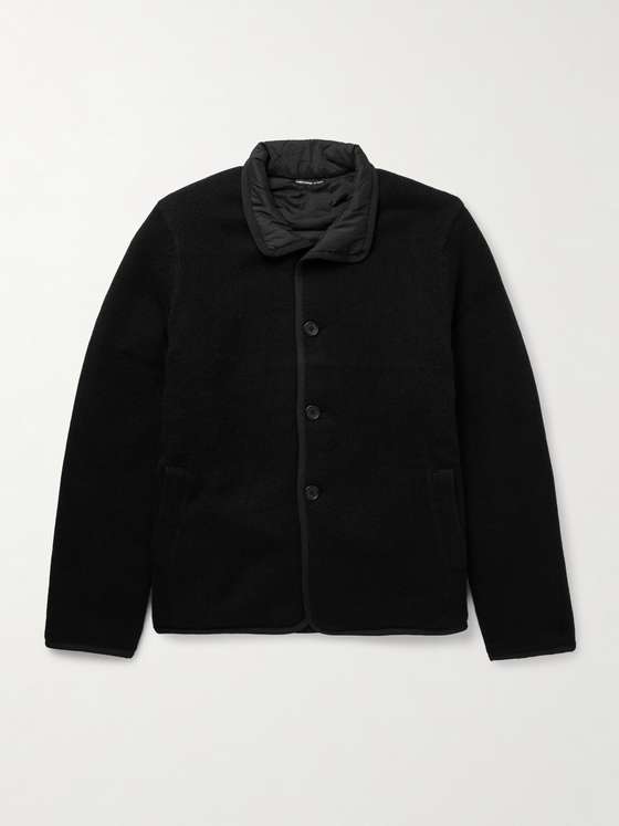 Jamesperse Suede-Trimmed Cashmere Car Coat