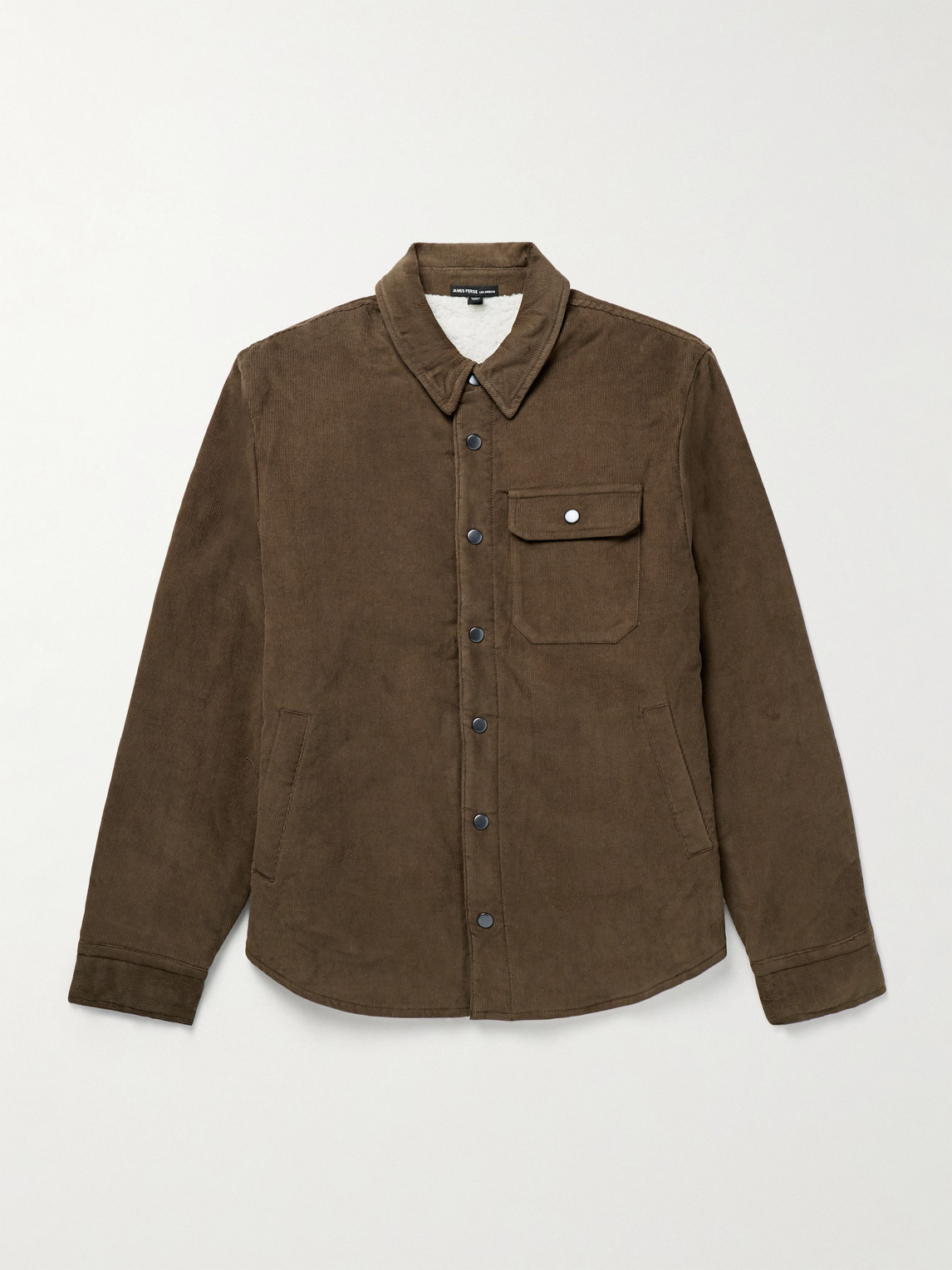 James Perse Fleece-Lined Cotton-Blend Corduroy Shirt Jacket - Men