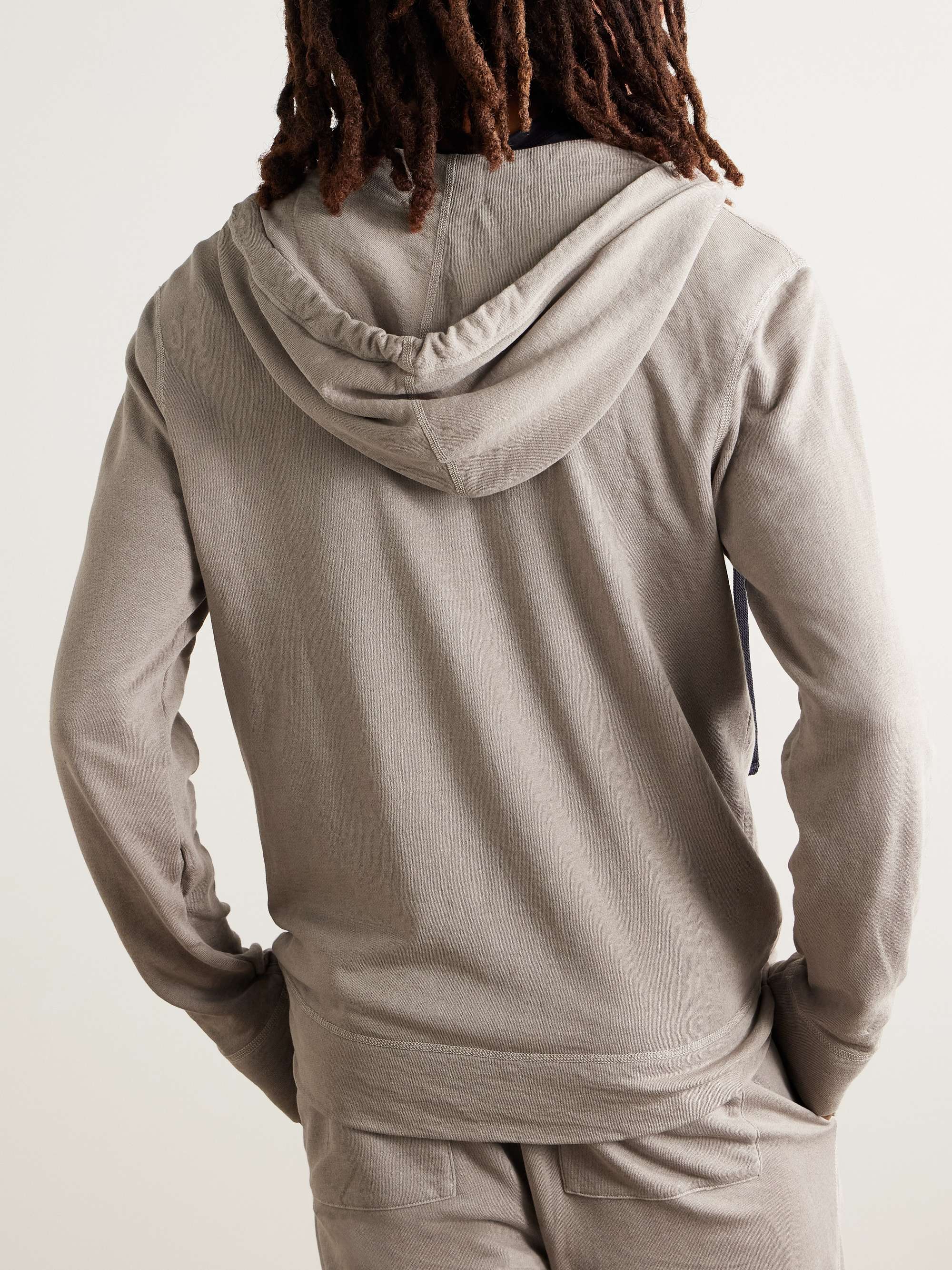 JAMES PERSE Supima Cotton-Jersey Zip-Up Hoodie