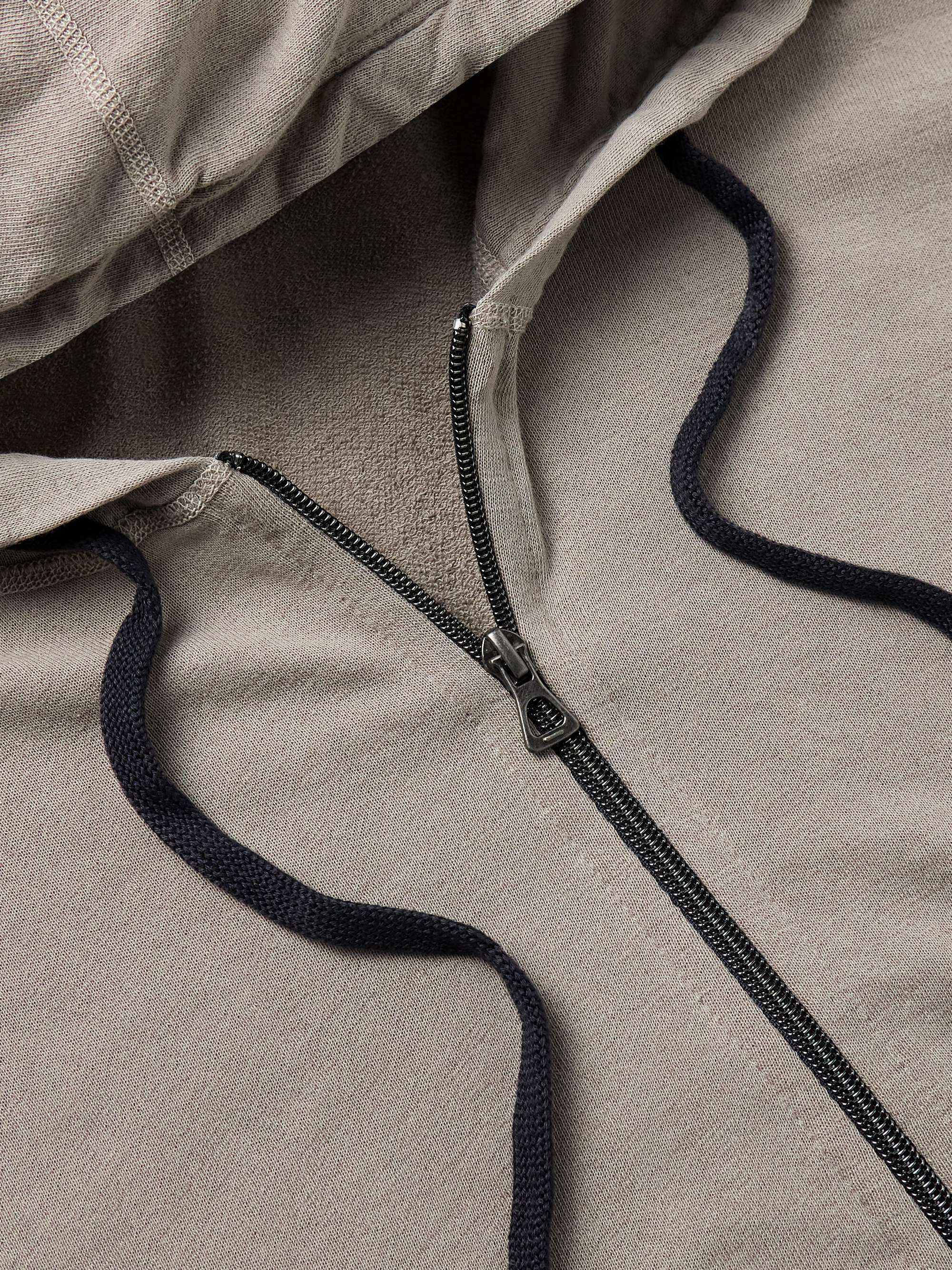 JAMES PERSE Supima Cotton-Jersey Zip-Up Hoodie