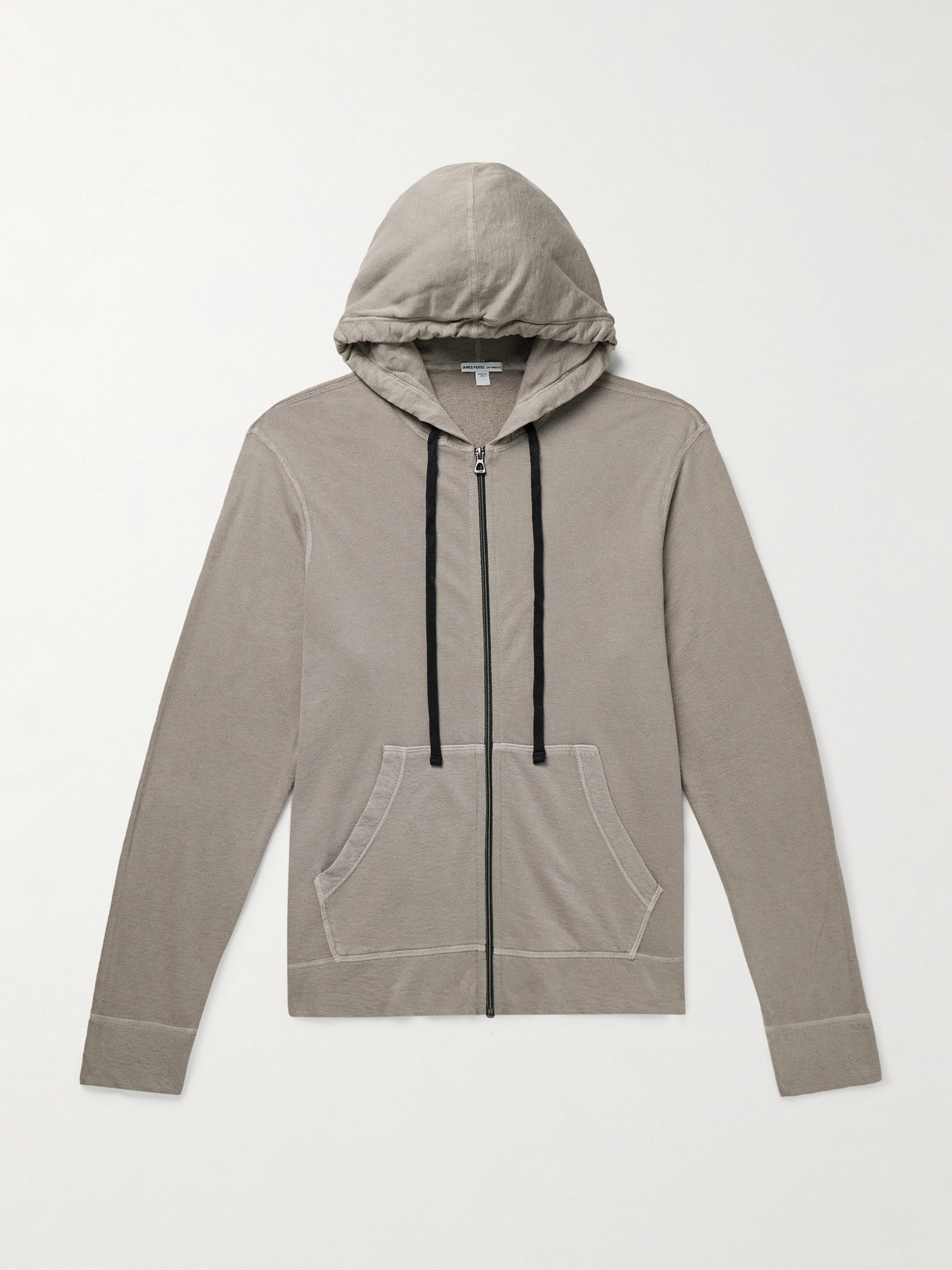 James Perse Garment-Dyed Cotton-Jersey Zip-Up Hoodie - Men