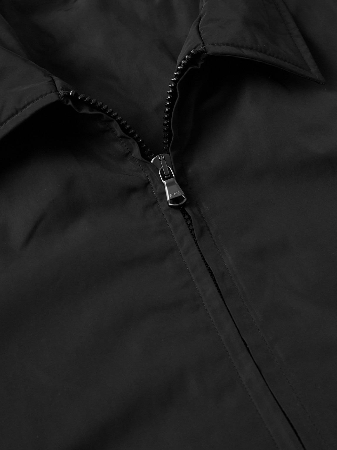 James Perse Padded Recycled-twill Bomber Jacket In Black